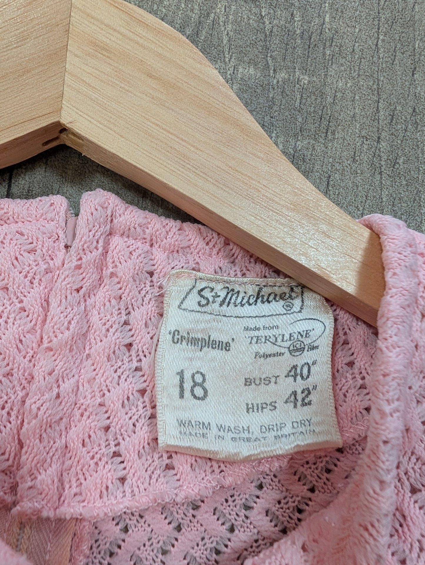 1960s St Michael pink top - M/L/14/16
