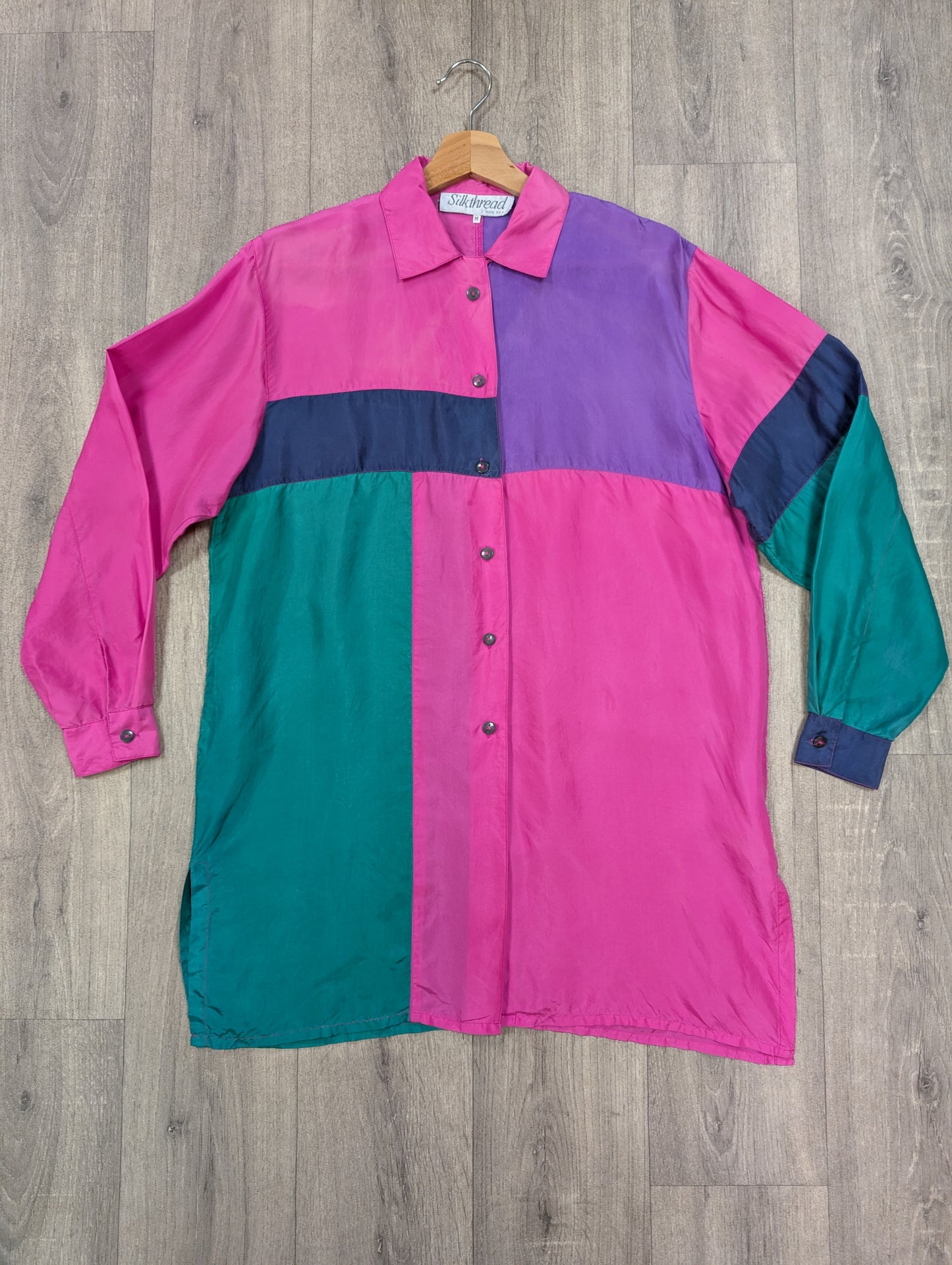1980s/90s Silkthreads silk shirt - M
