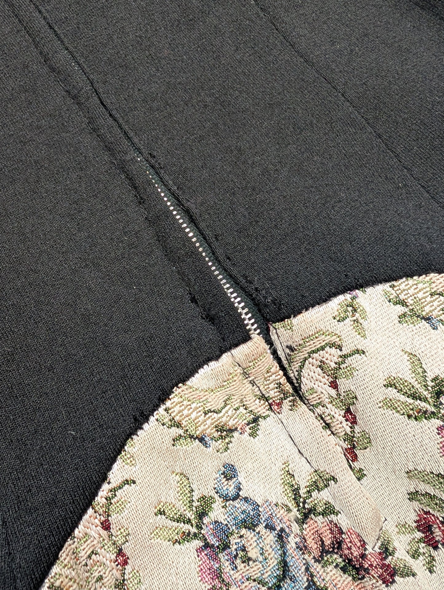 1960s dress with tapestry skirt - XS/6