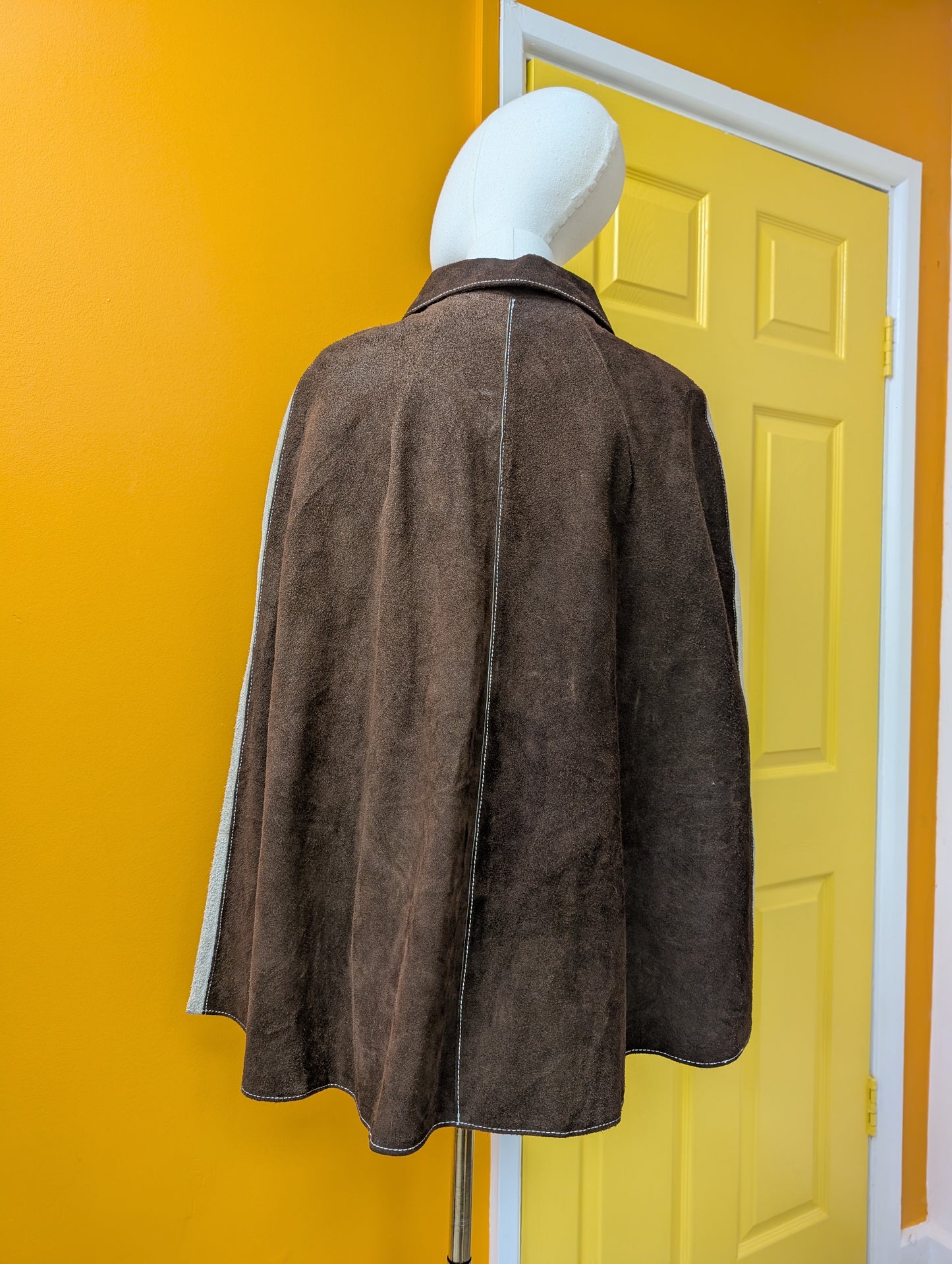 60s/70s Mexican suede cape