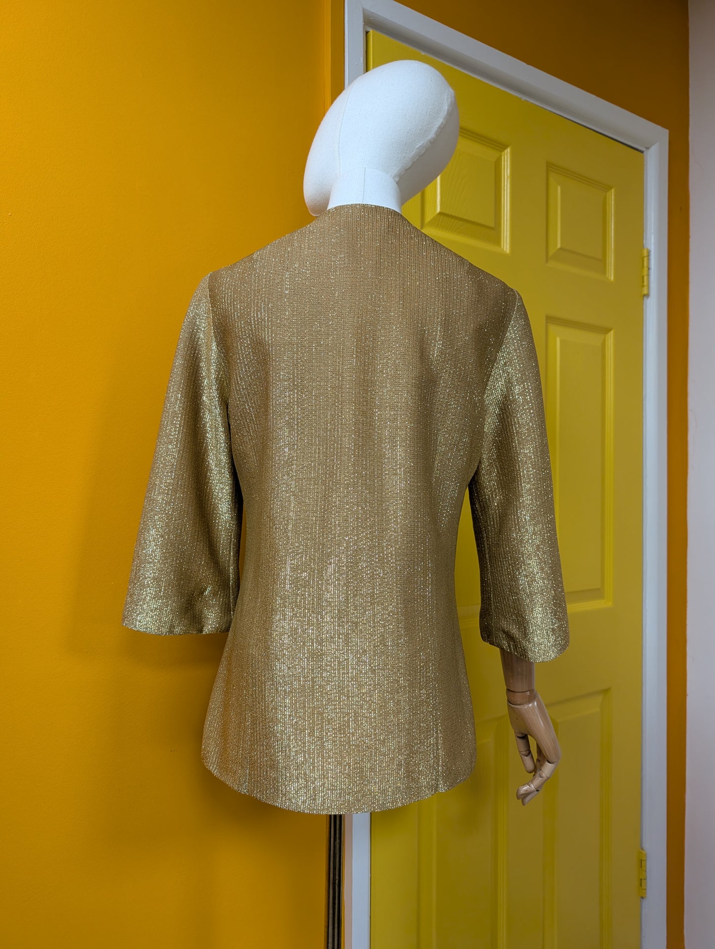 1960s Elida gold lurex top - S/10