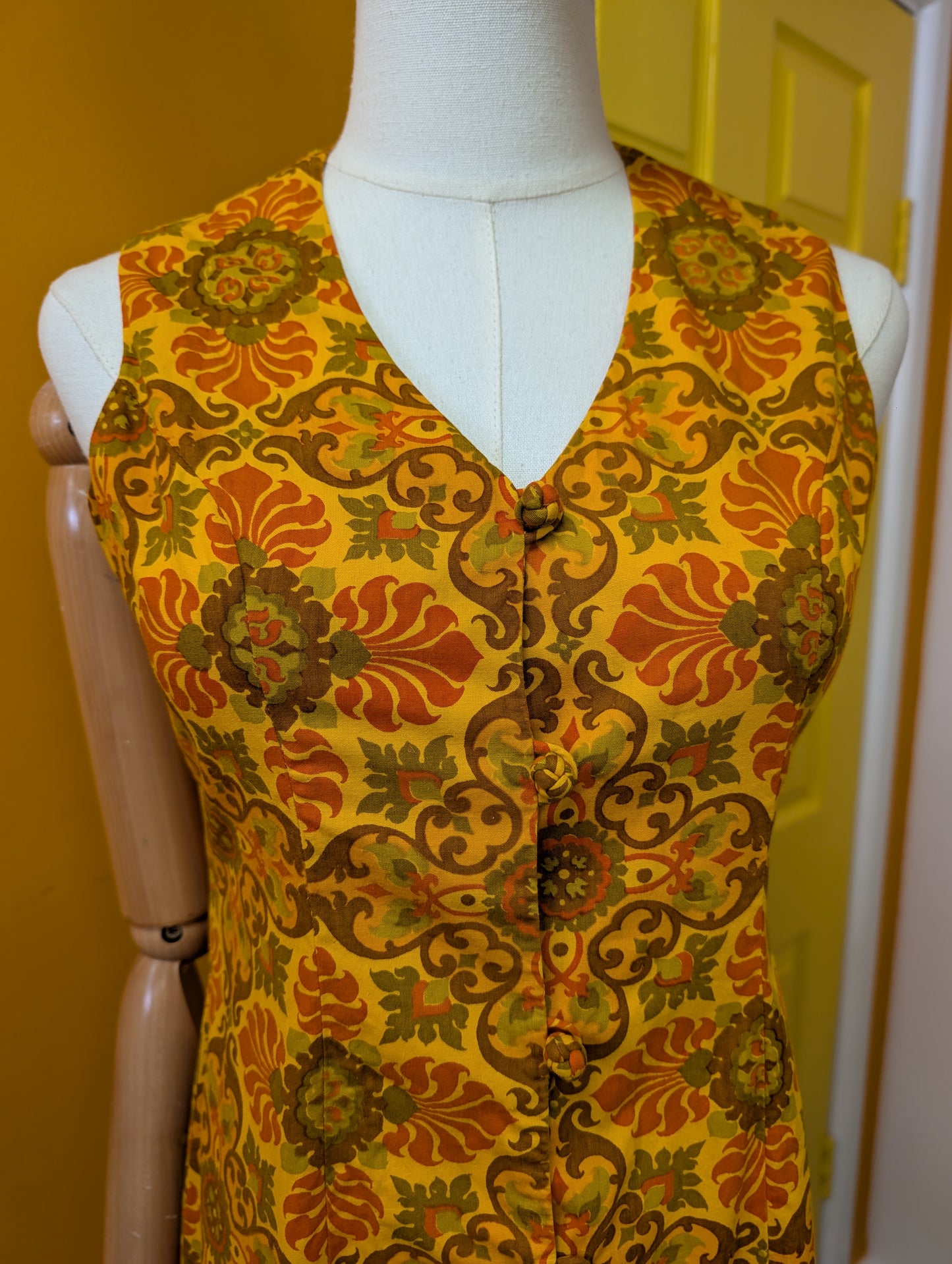 1960s Darling Bangkok psychedelic cotton dress - S/8
