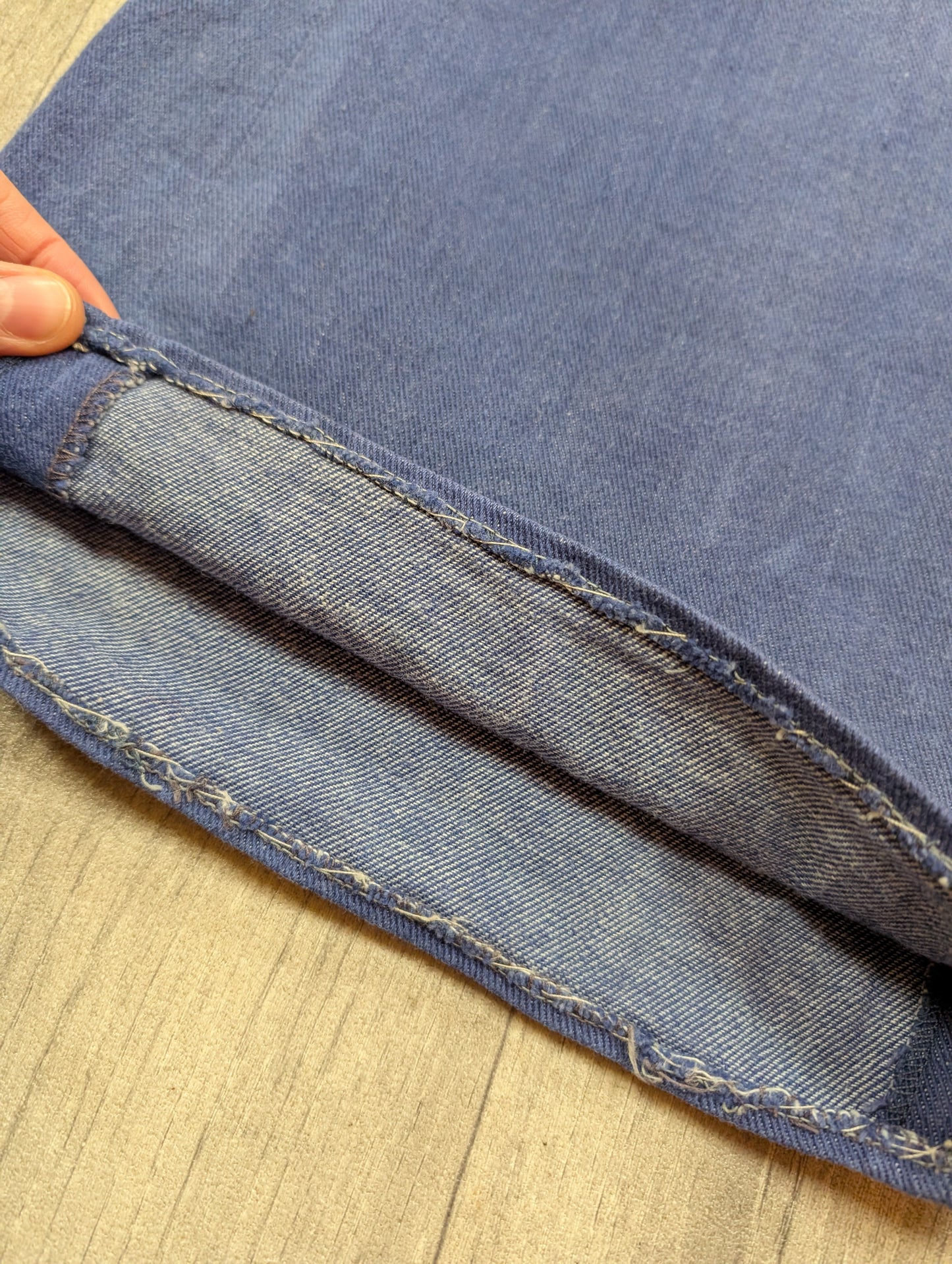 1970s Mexican denim jumpsuit with applique - S/M/10/12