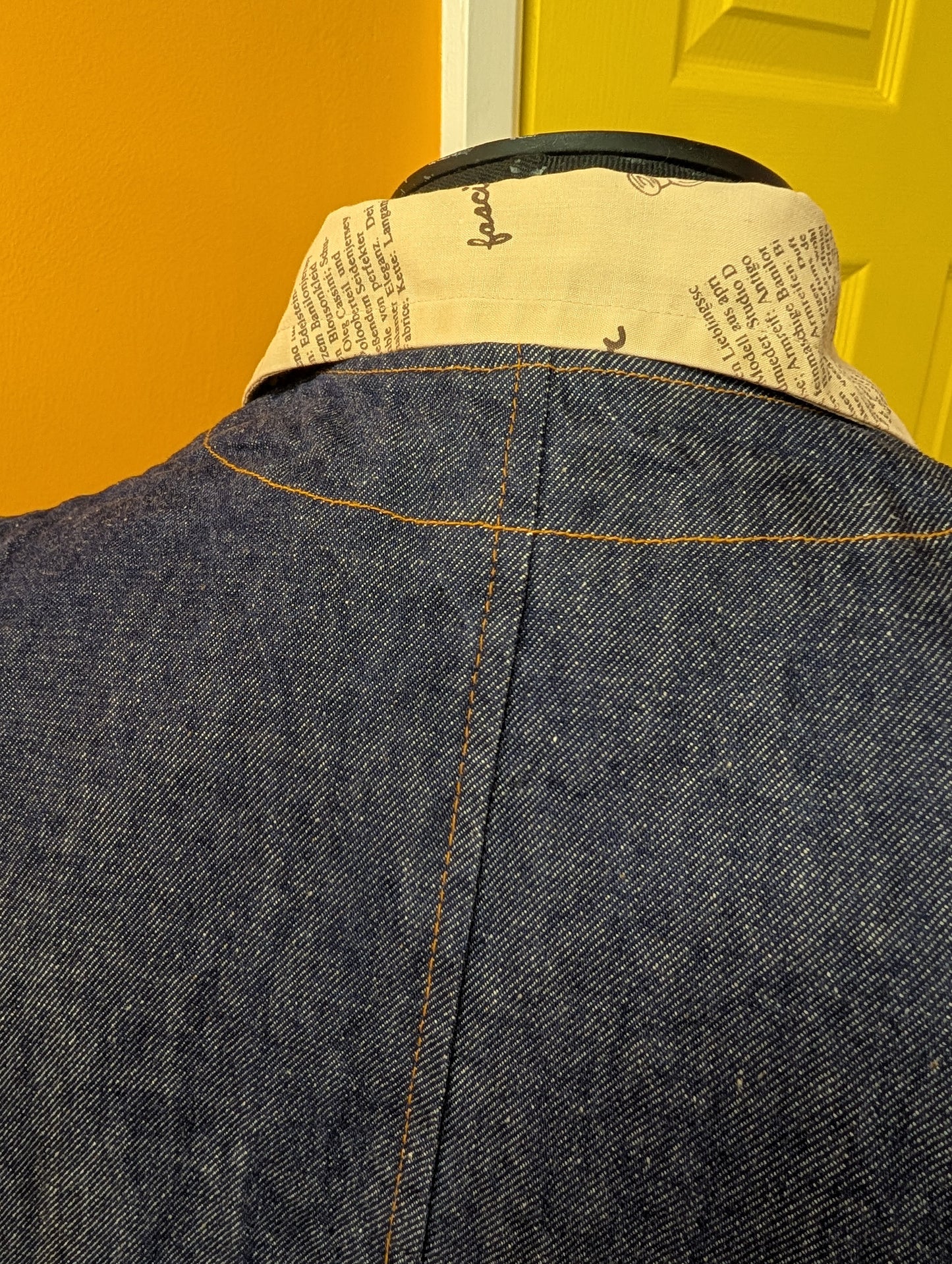 1970s denim waistcoat