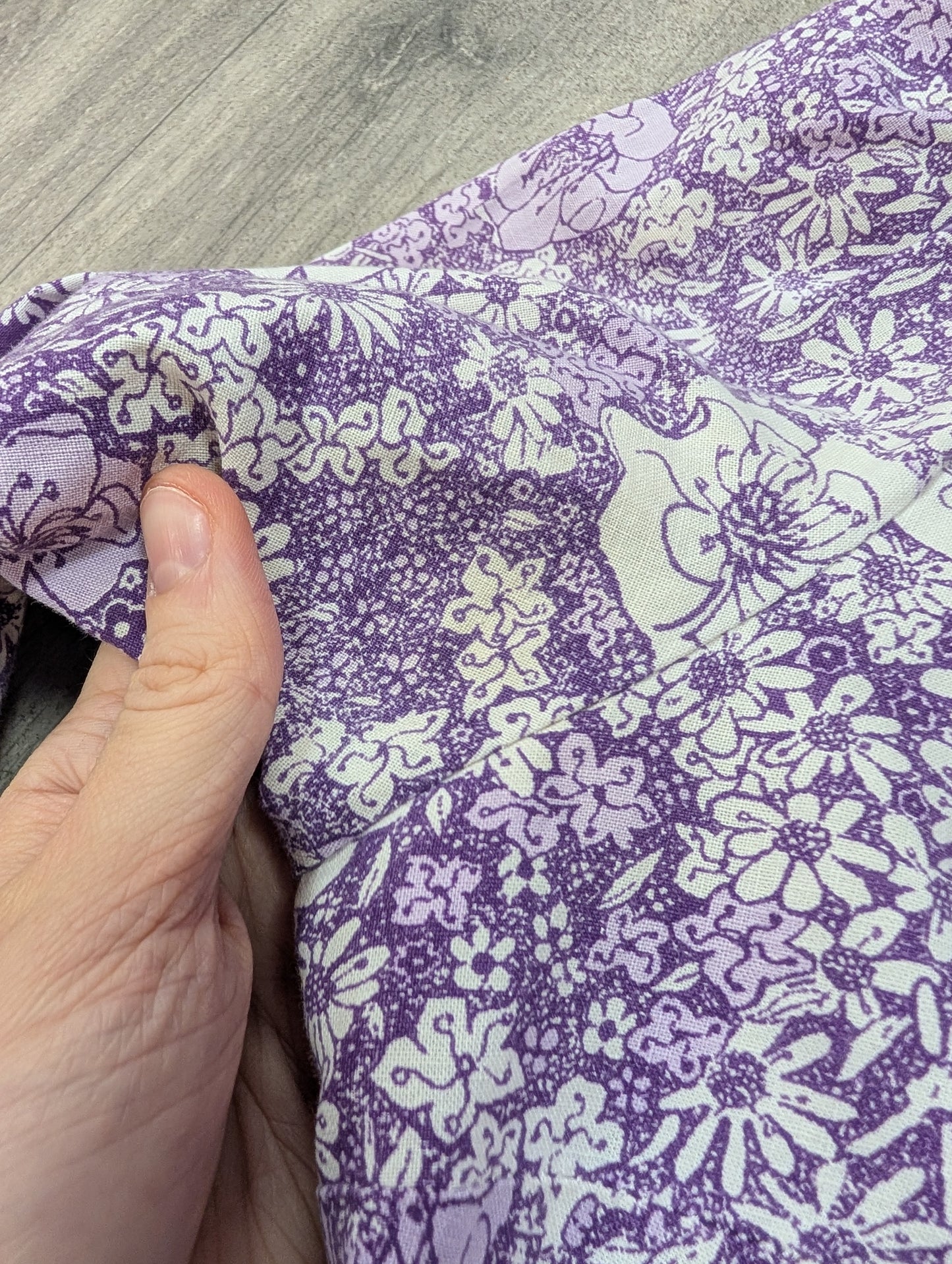1970s made in Wales Laura Ashley purple floral dress - S/10
