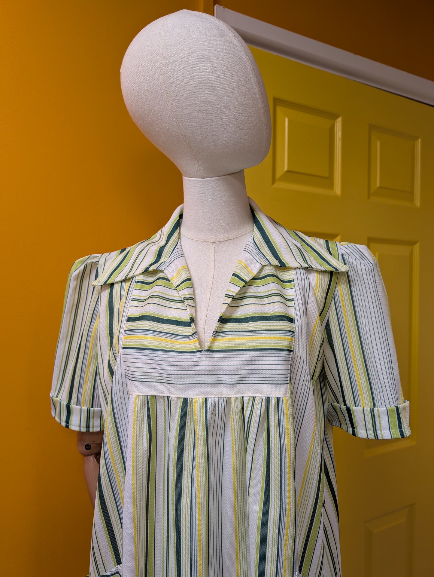 1970s striped smock top - L/XL