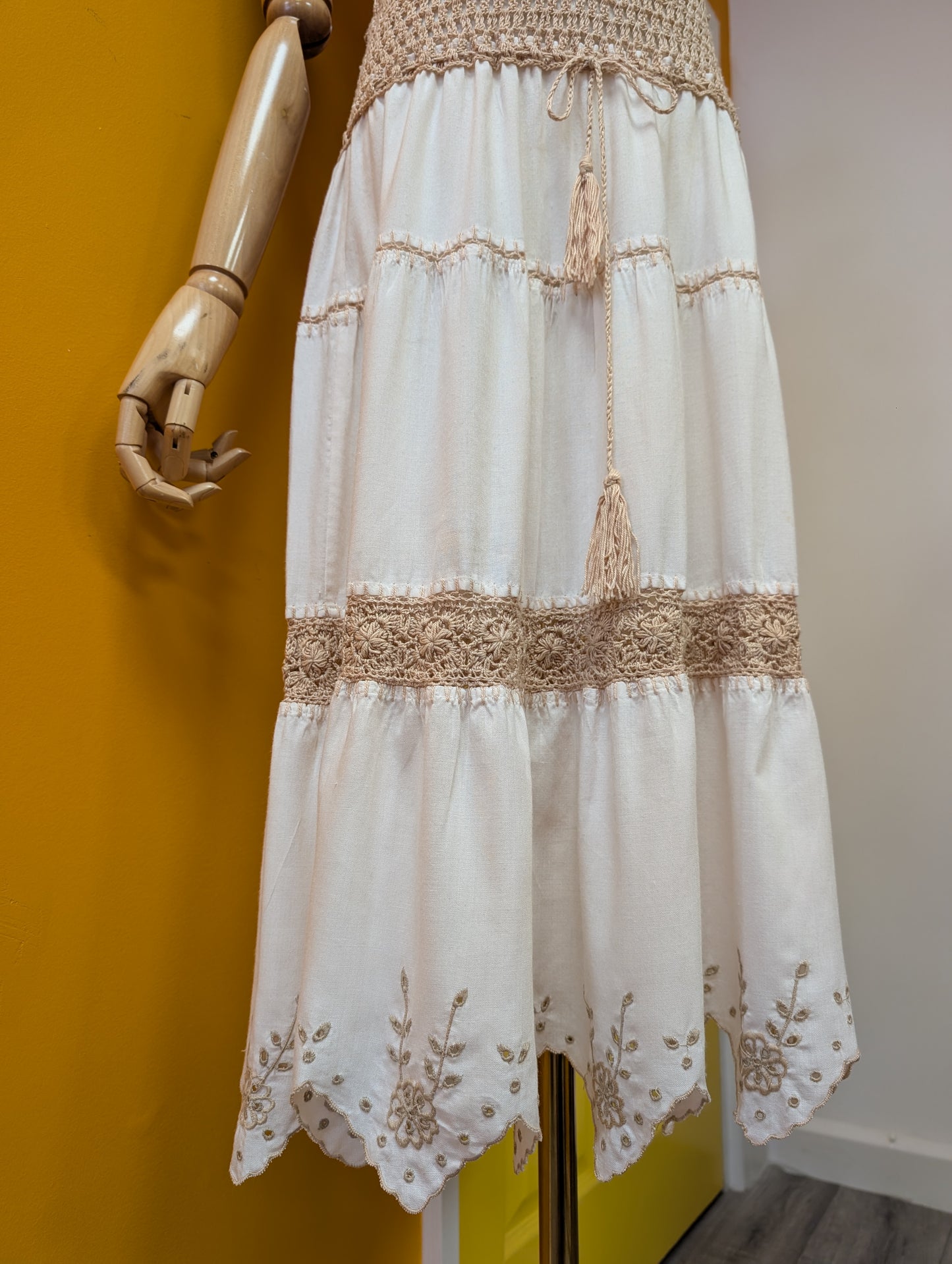 1970s crocheted dress - XS/S