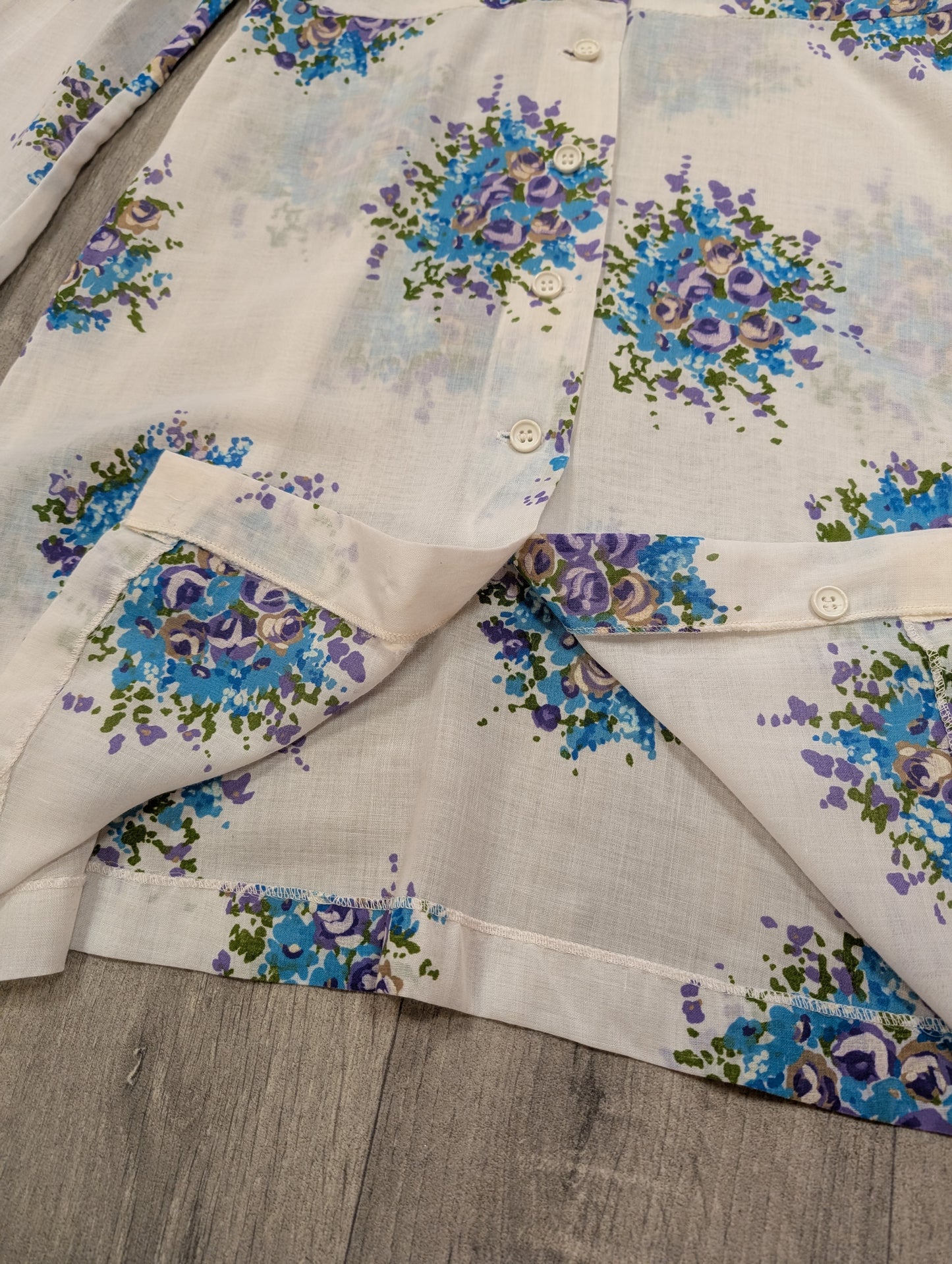 1960s sheer floral mini dress - XS/6