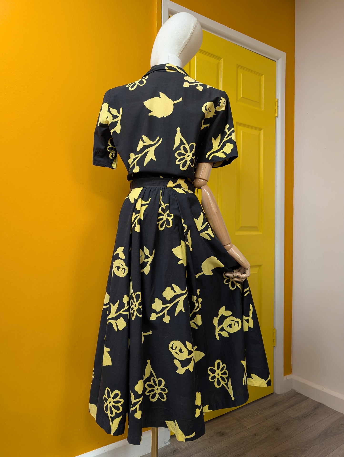 1950s Horrockses floral cotton dress & belt