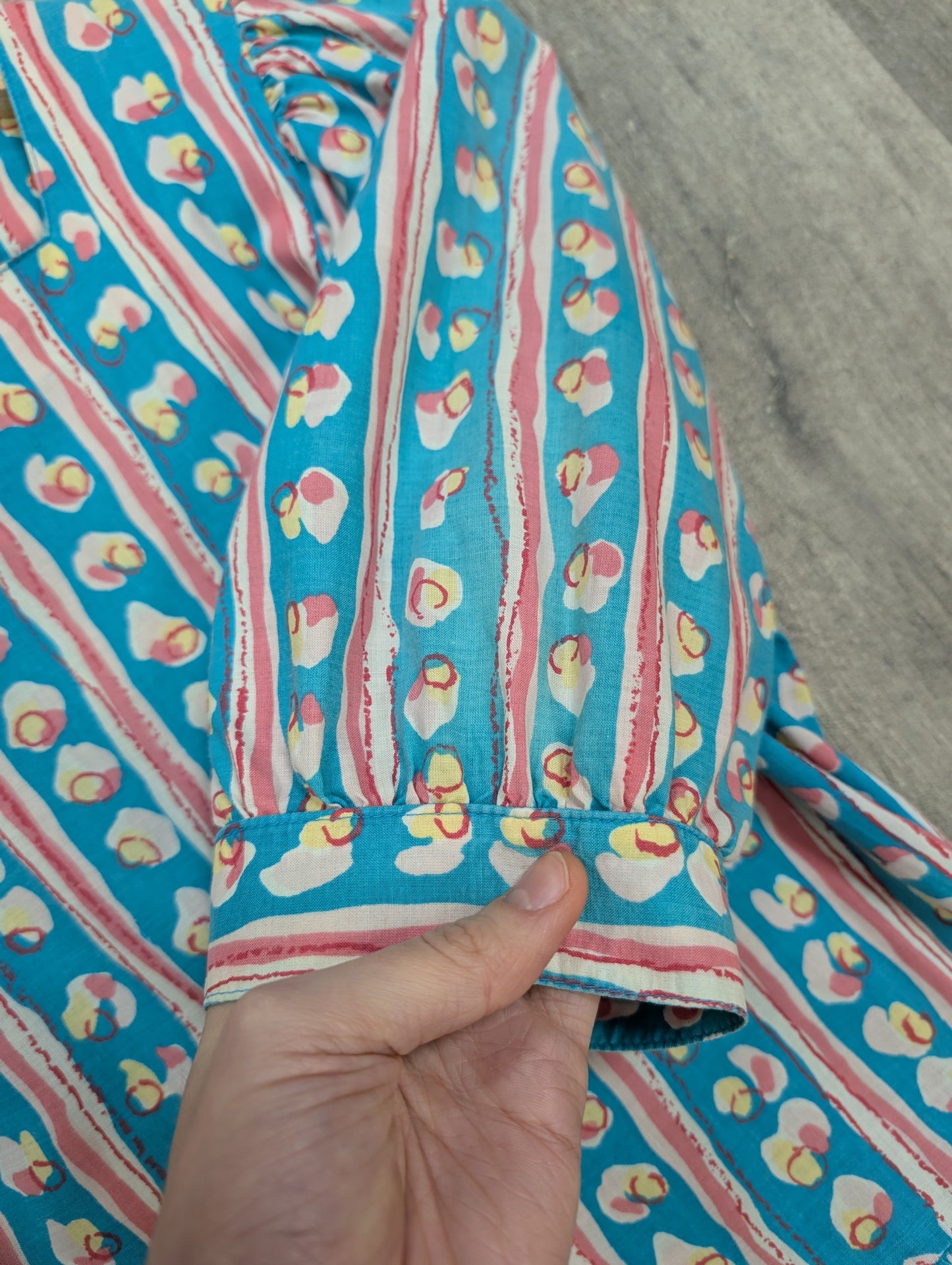 1980s Laura Ashley cotton dress & belt - S/8