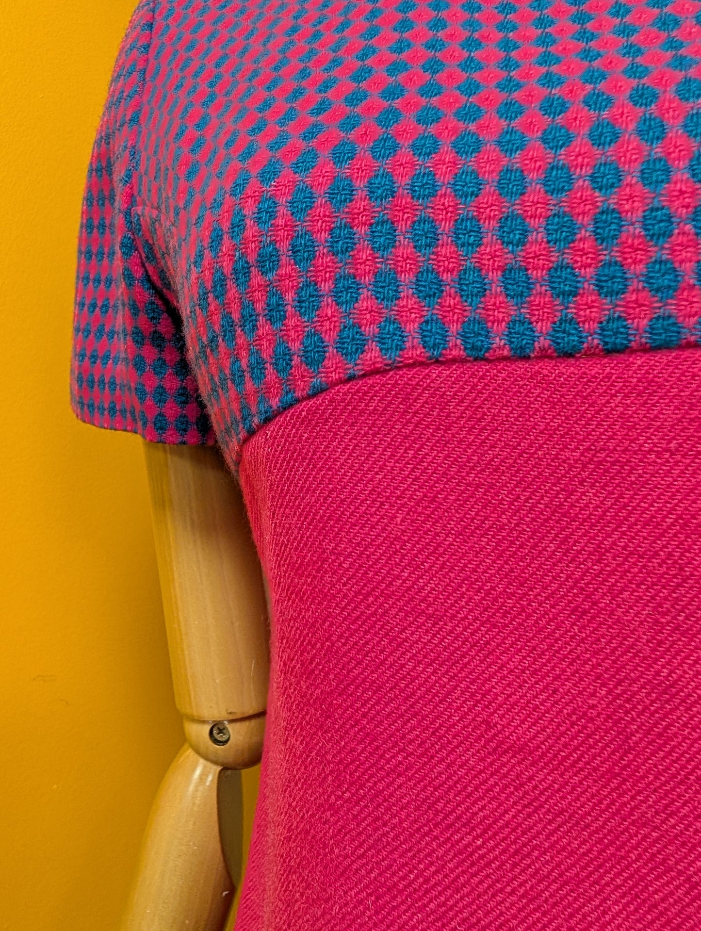 1960s pink wool mini dress - XS/S/6/8