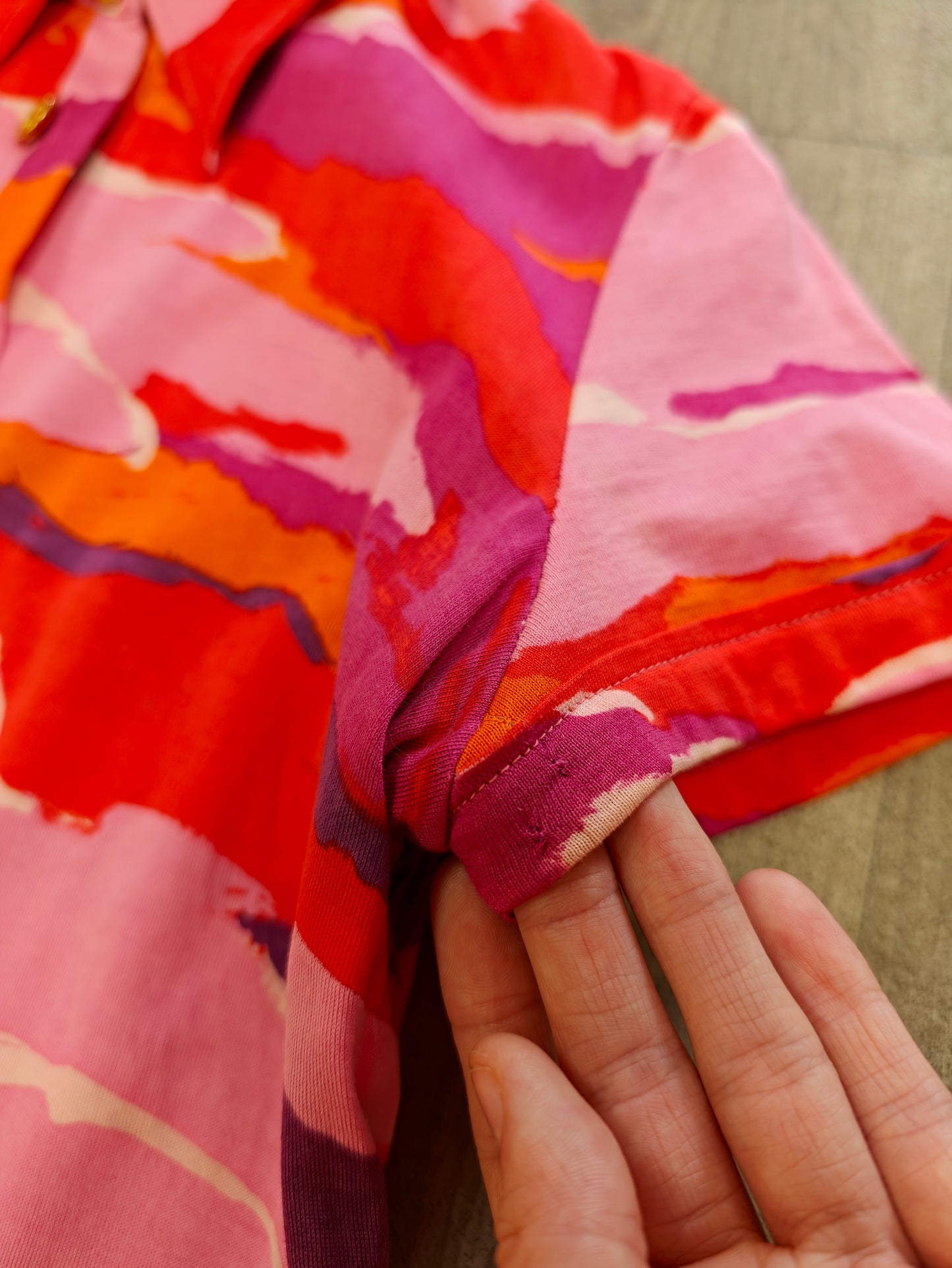 1960s Ken Scott psychedelic pink cotton dress - S/M