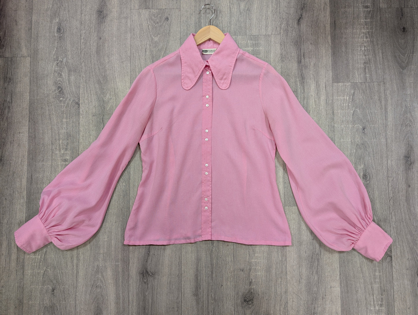 1970s Susy Ware pink shirt - M