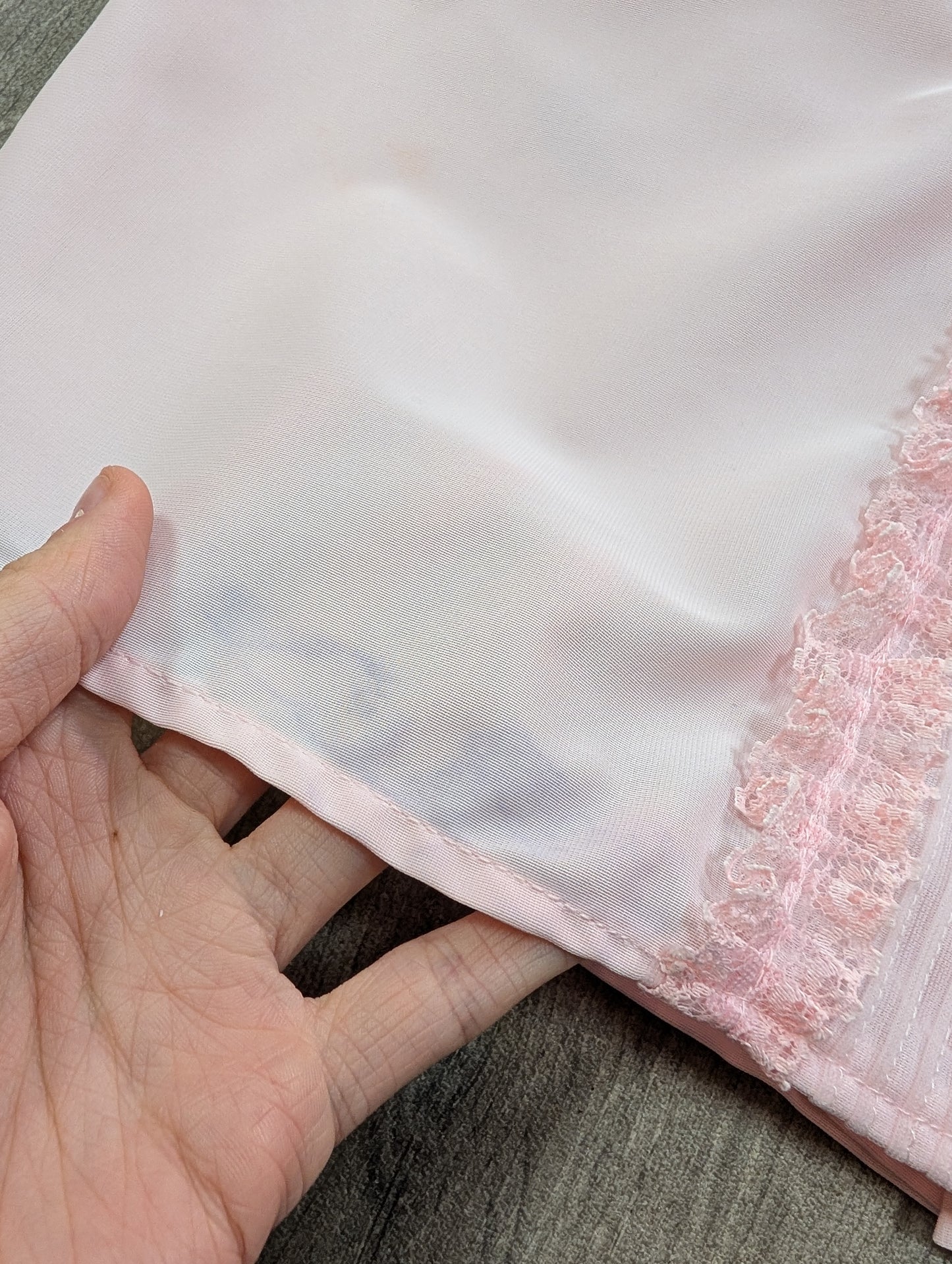 1960s pink nylon top - M/12/14