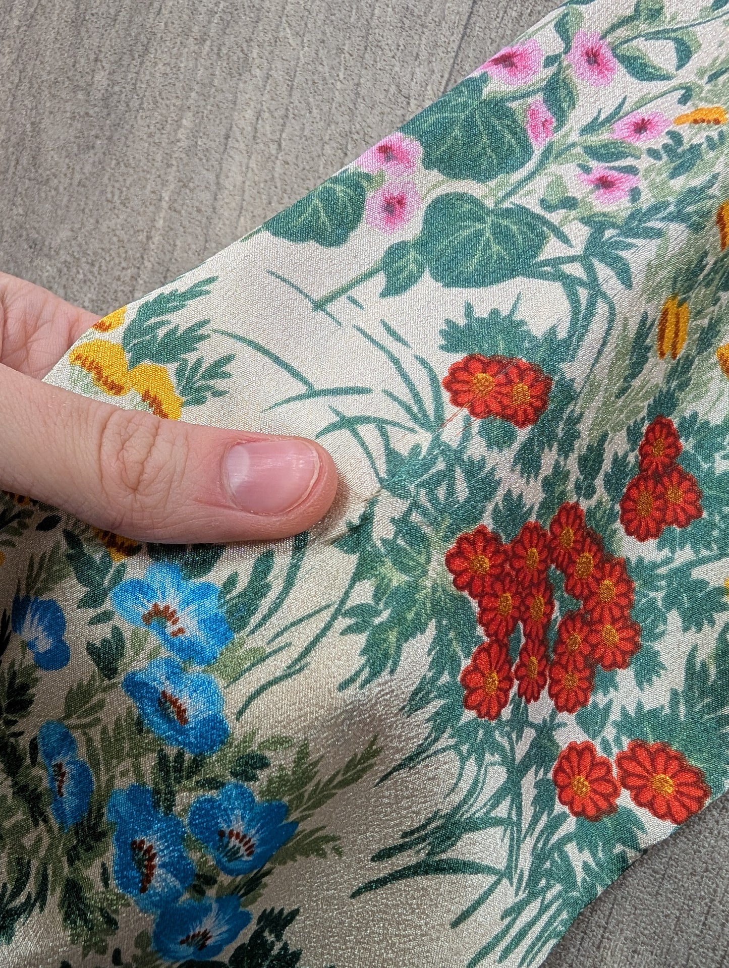 1970s Stuart Lang floral dagger collar shirt - XS
