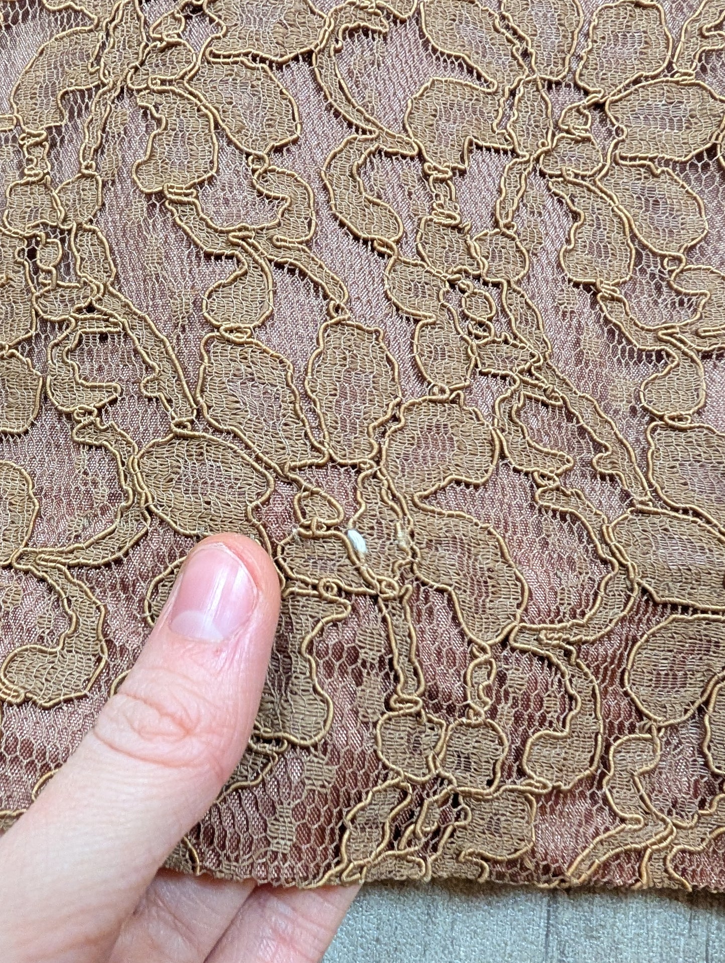 1960s Devonshire Lady brown lace dress suit - S/10