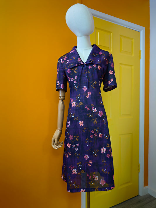 1970s floral dress - L/16