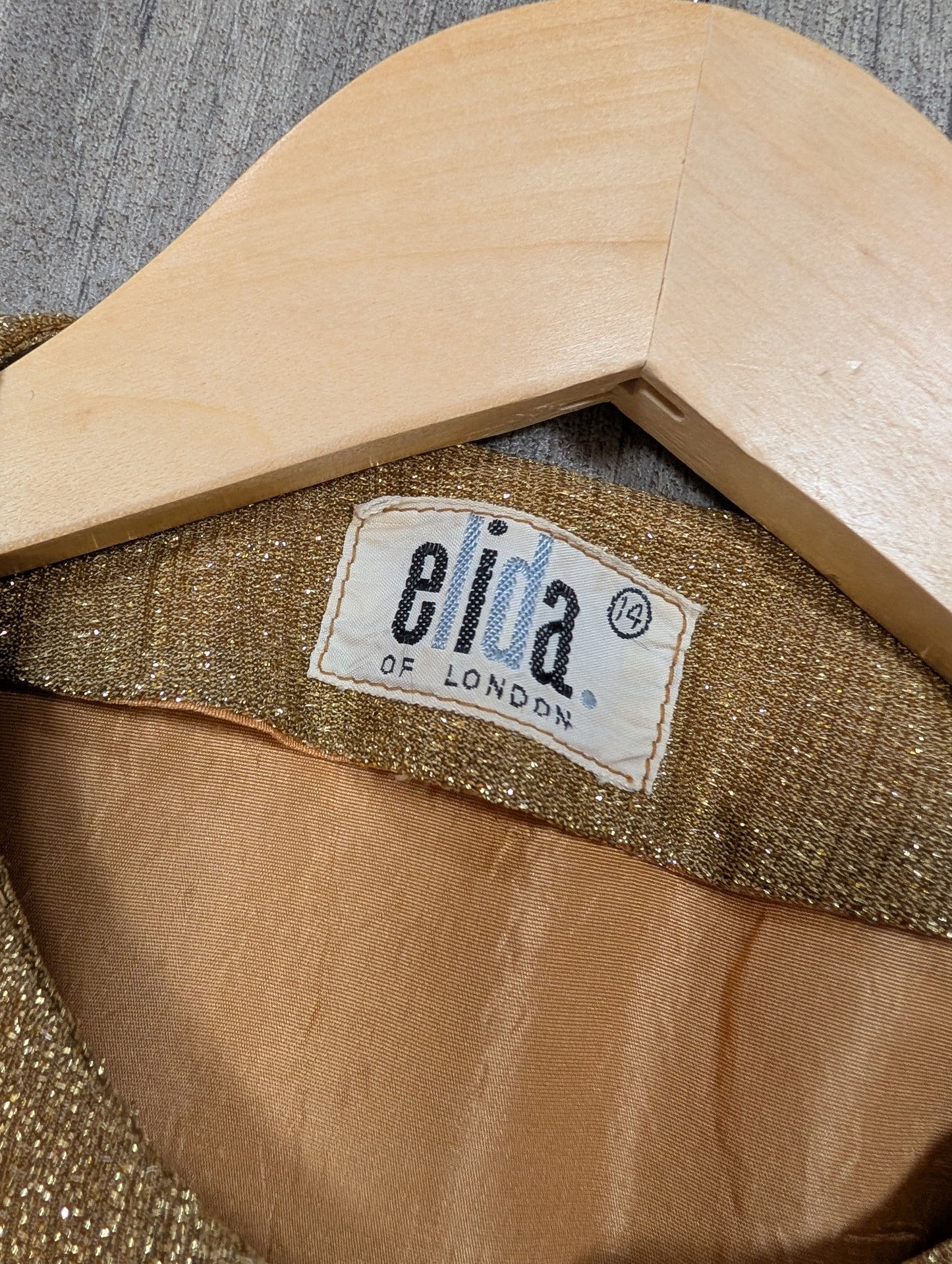 1960s Elida gold lurex top - S/10