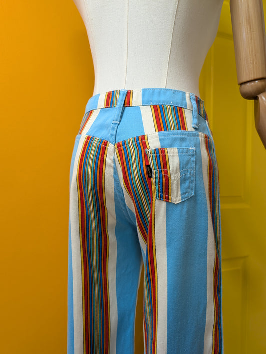 1970s Miss Levi's striped flares - XS