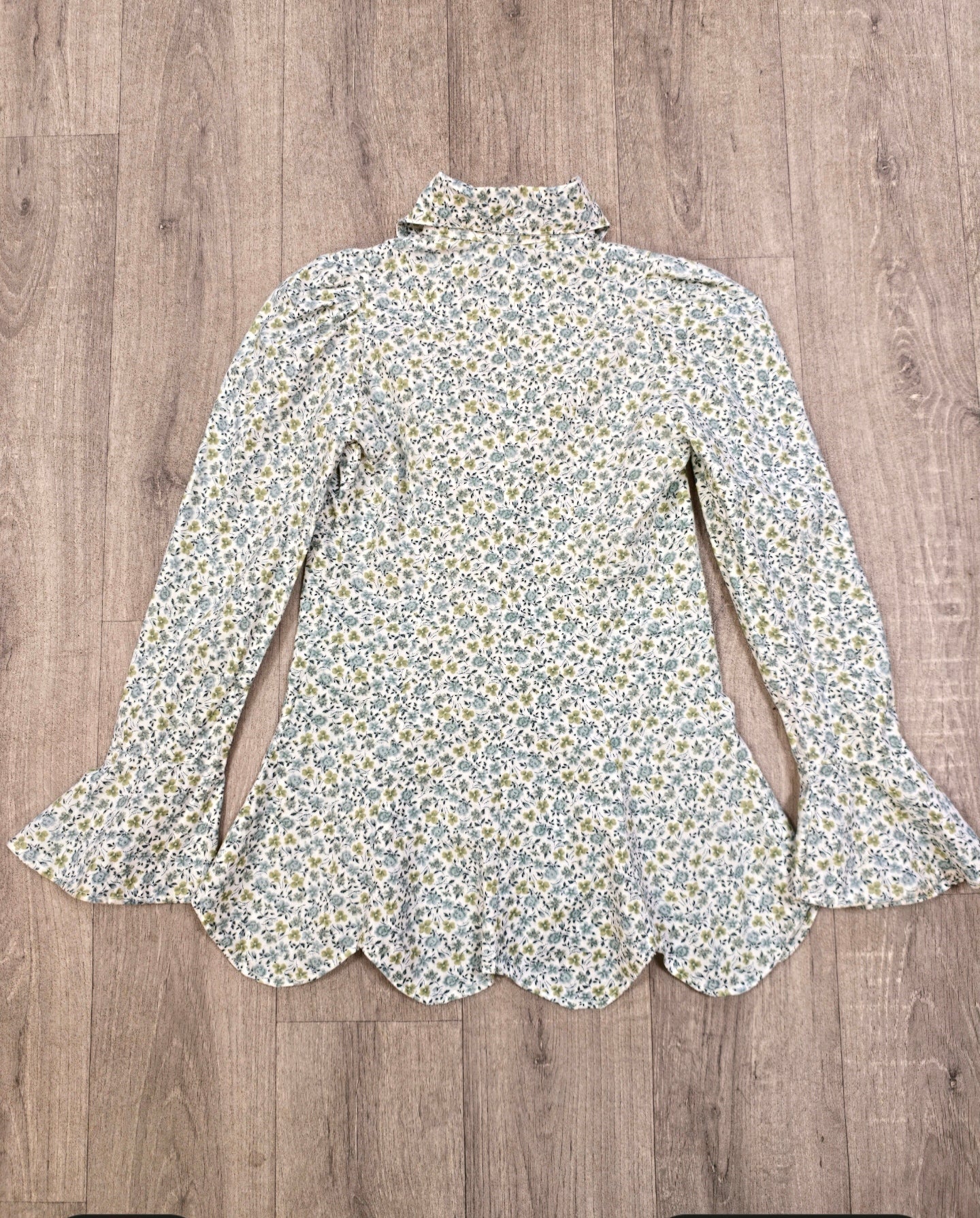 1970s Mabs cotton shirt and maxi skirt - XS/S