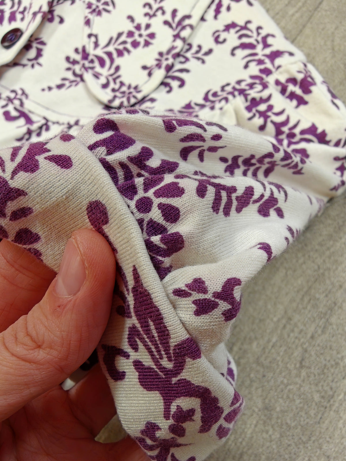 1970s St Michael purple & white beagle collar mini dress - XS/6