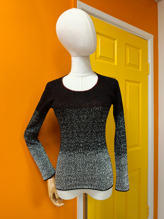 1970s lurex long sleeved top - XS/S