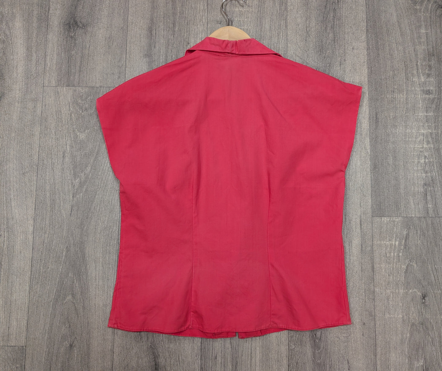 1950s Monique pink cotton blouse - S/M/10/12