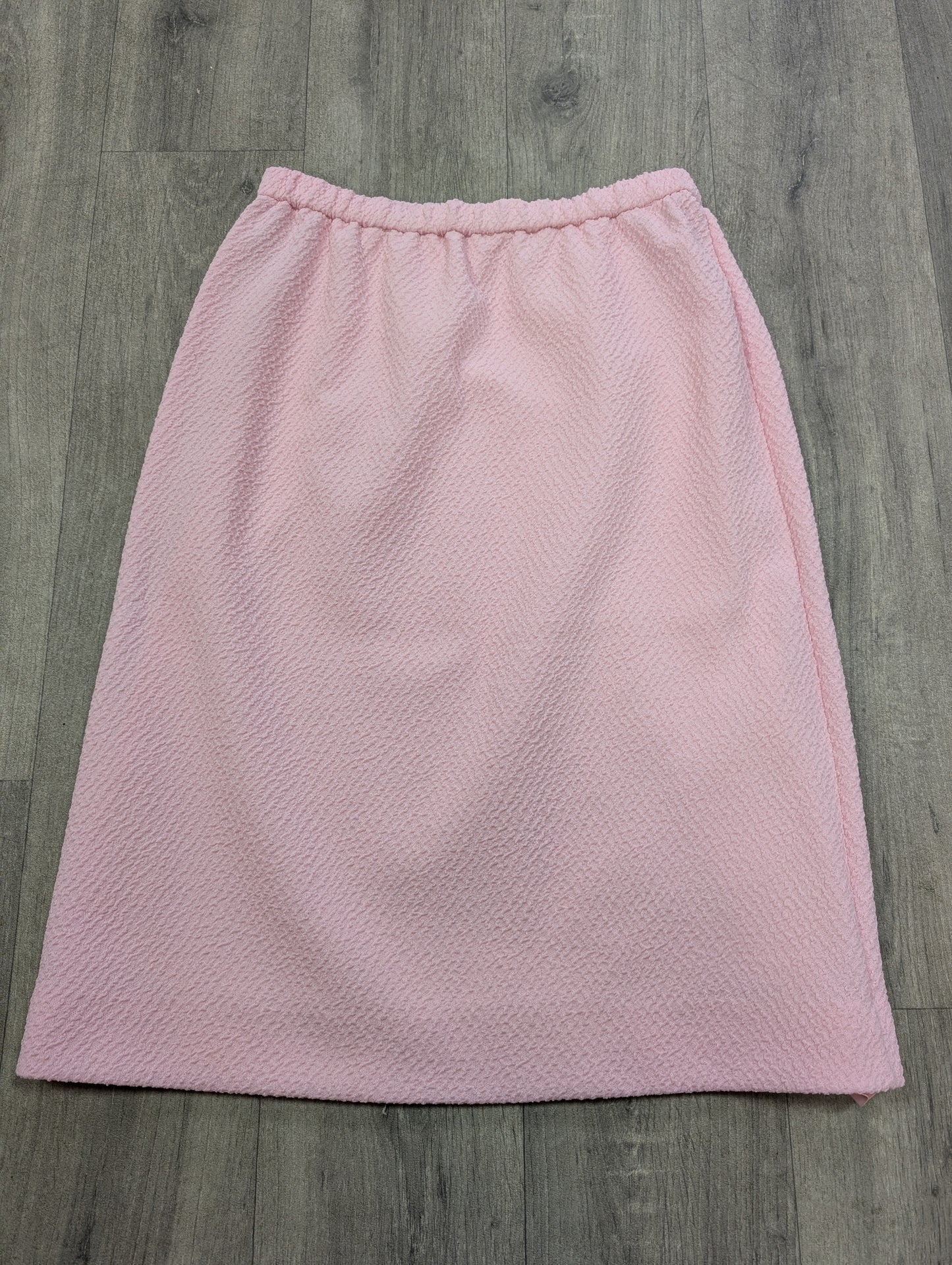 1960s St Michael pink crimplene skirt suit - M/12/14