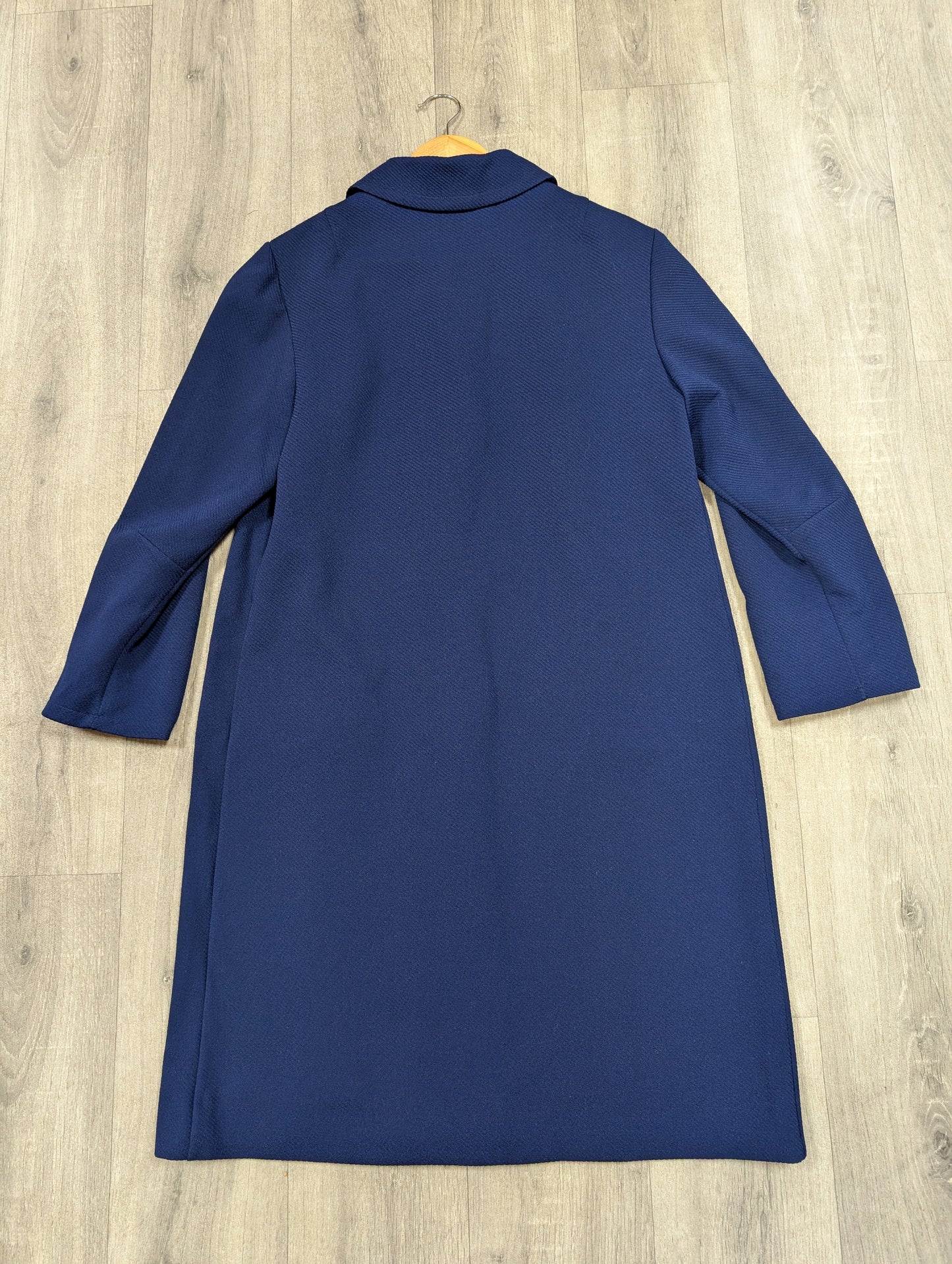 1960s Richard Stump blue crimplene coat - M/L