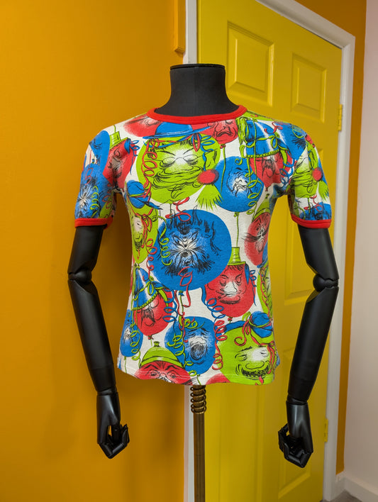 Crazy 1970s novelty balloon print t-shirt