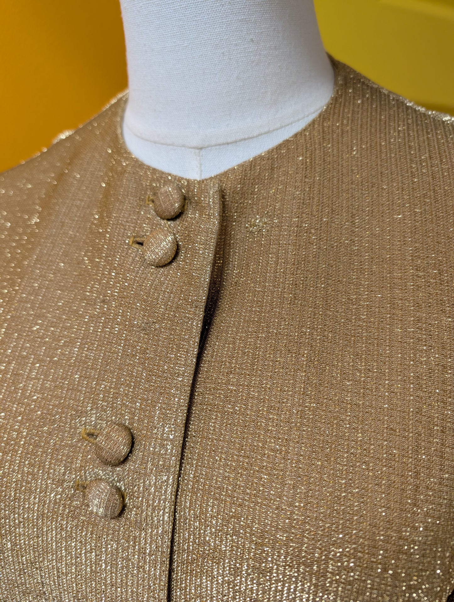 1960s Elida gold lurex top - S/10