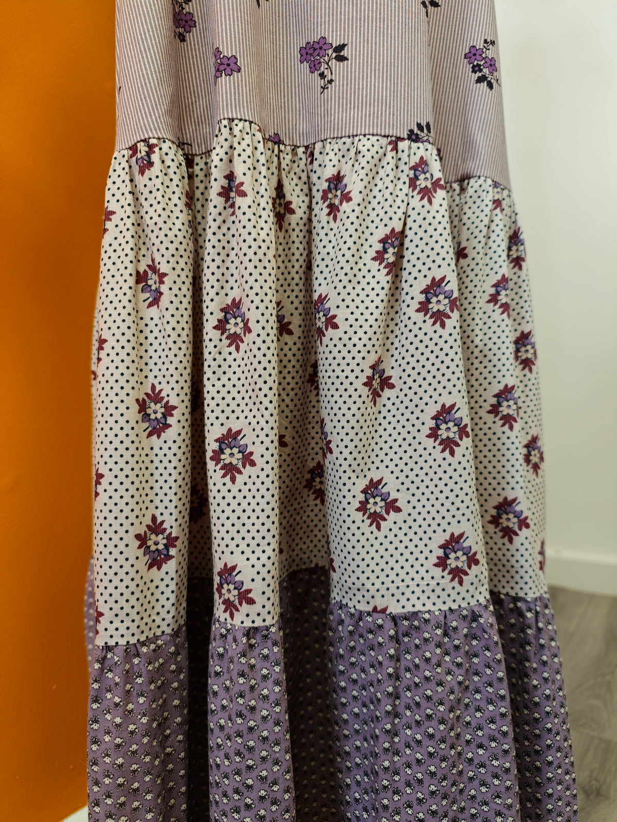 1970s Topshop floral cotton maxi dress - XS/6