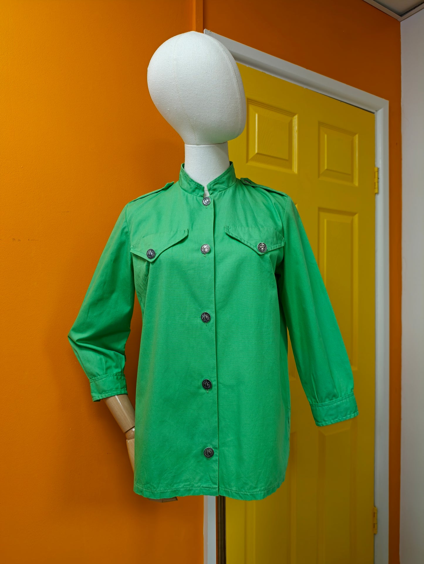 1960s Duke Sportswear green shirt/jacket - XS/S