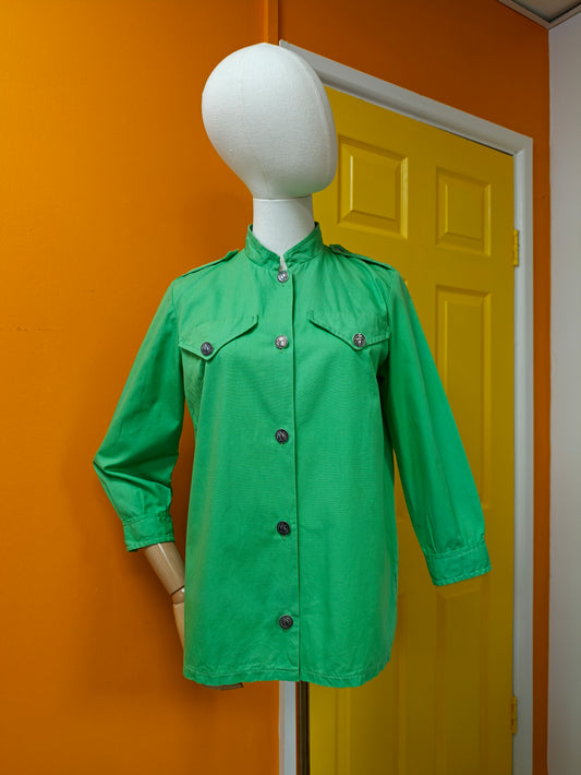 1960s Duke Sportswear green shirt/jacket - XS/S