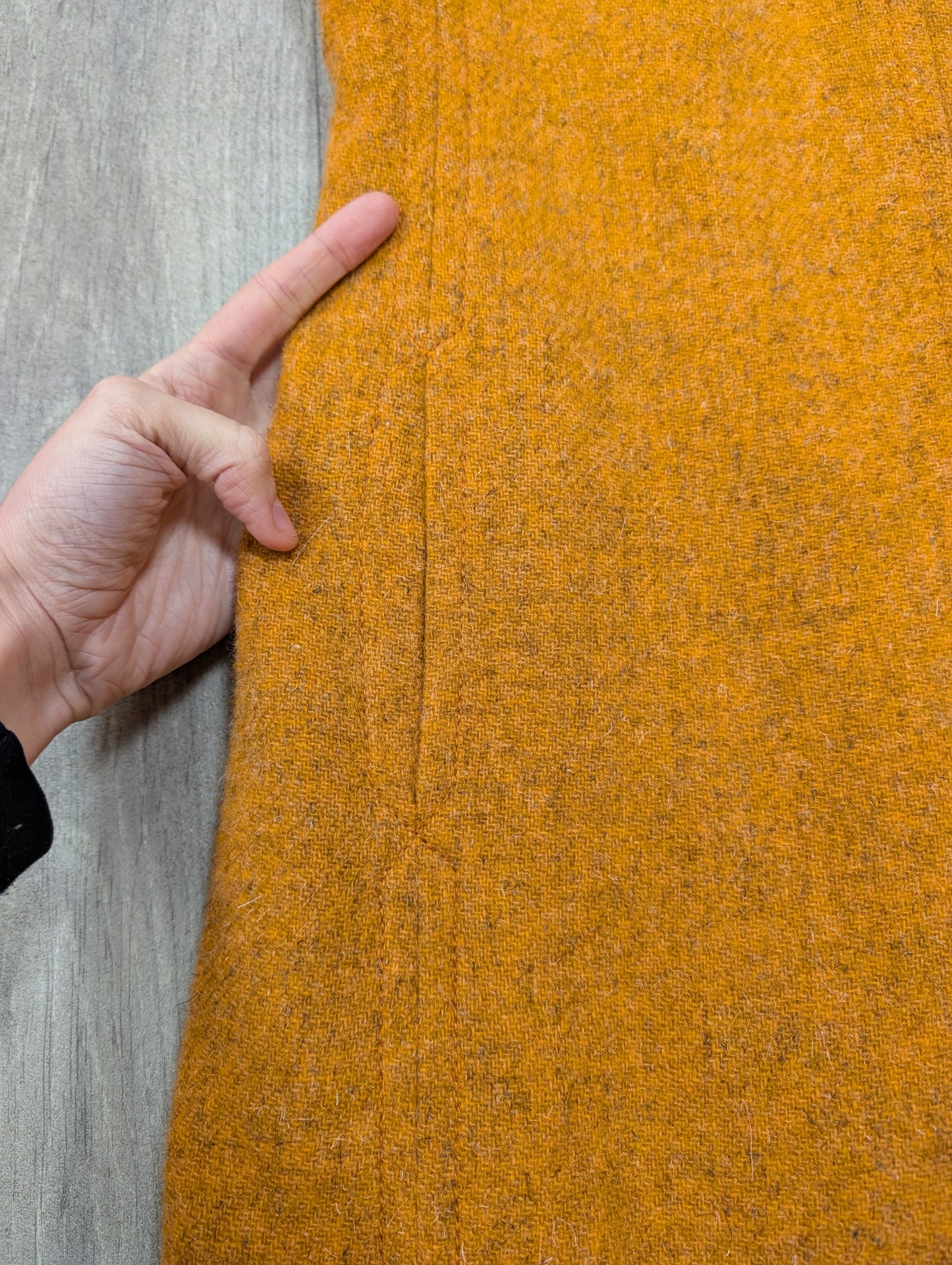 1960s Carvale orange wool dress - S/10