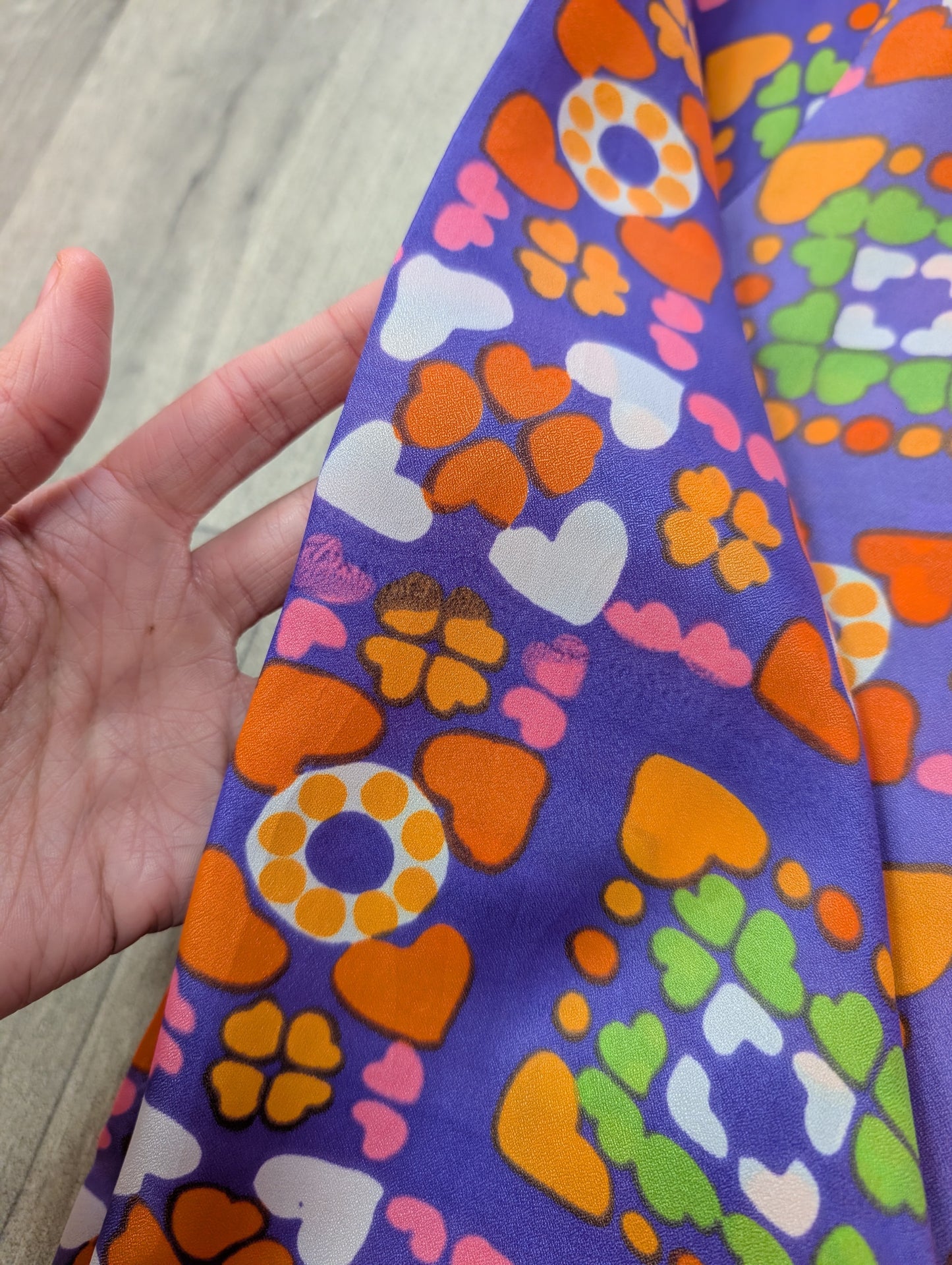 1970s Take #1 psychedelic dagger collar shirt - M