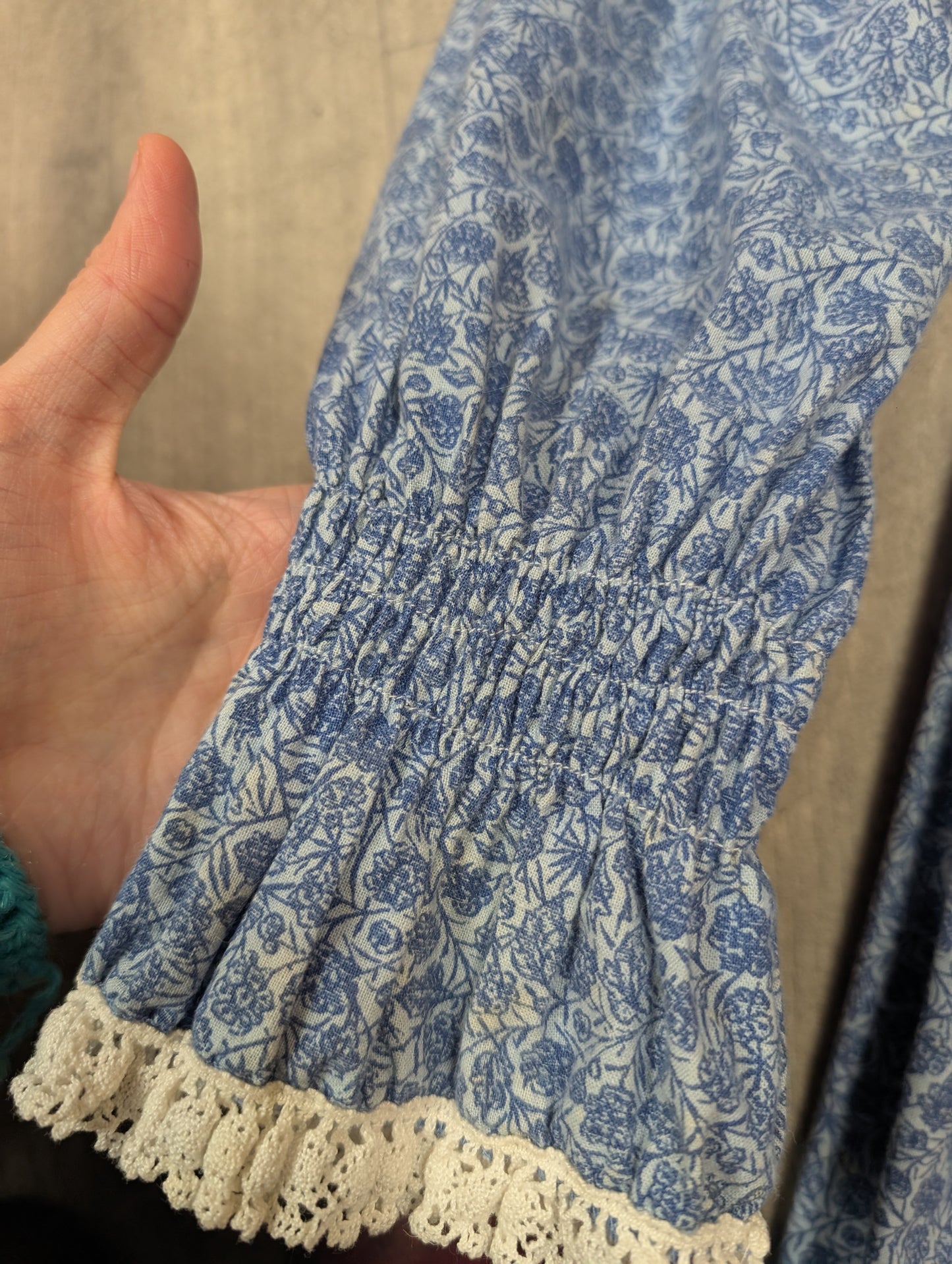 Gorgeous 1970s Laura Ashley made in Wales cotton maxi dress - XS/6/8