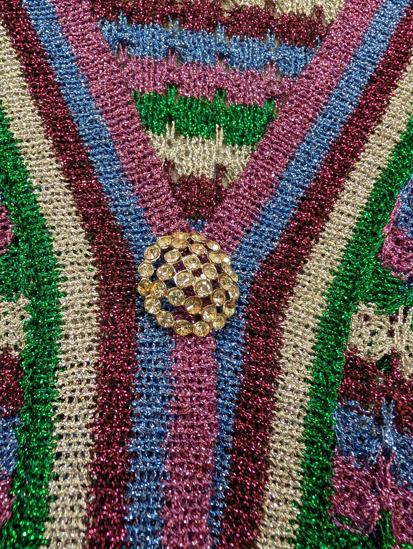 1970s lurex knit top - XS/S