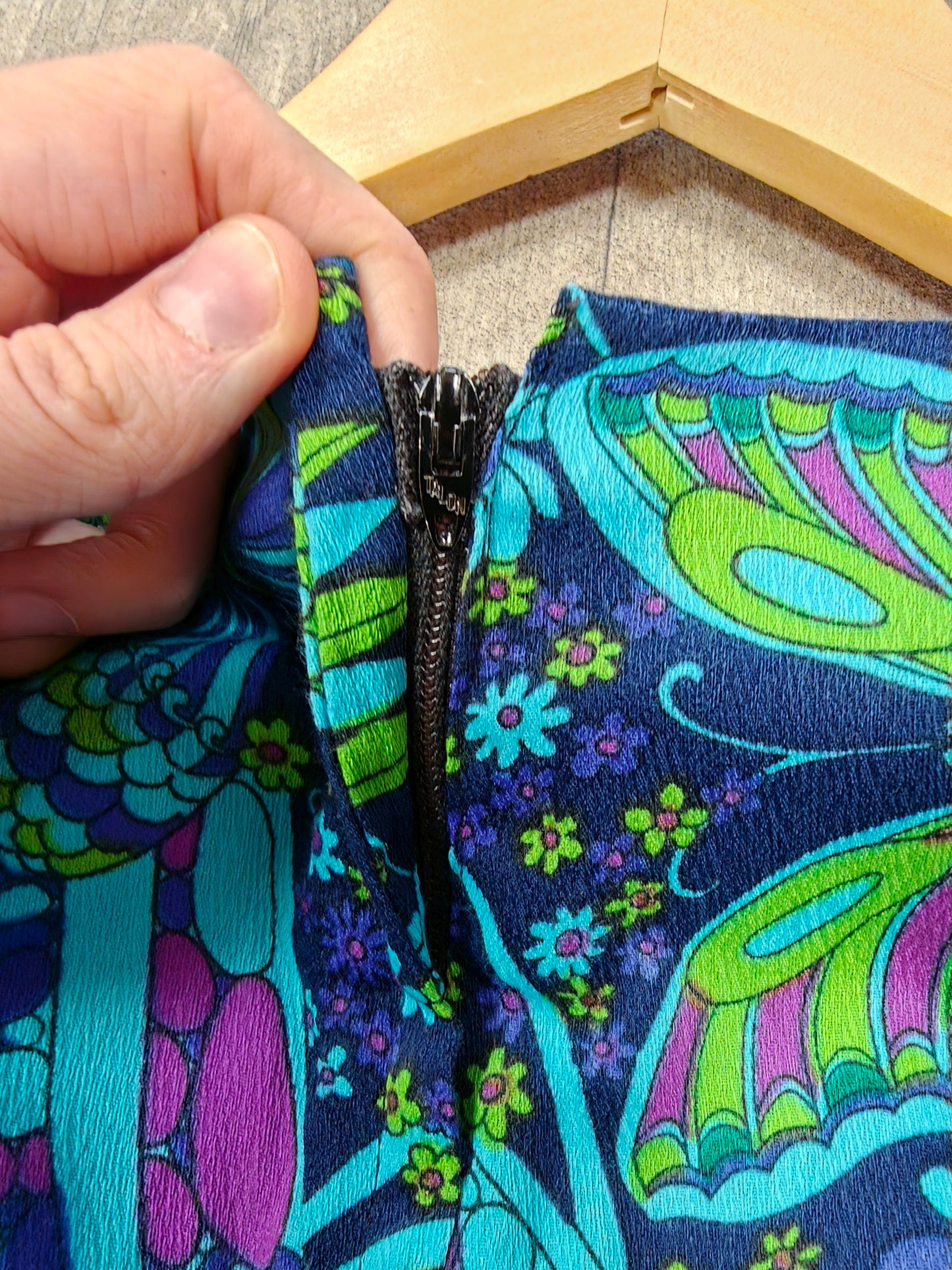1970s Fumi's Originals Hawaiian butterfly print dress - XS/S/6/8