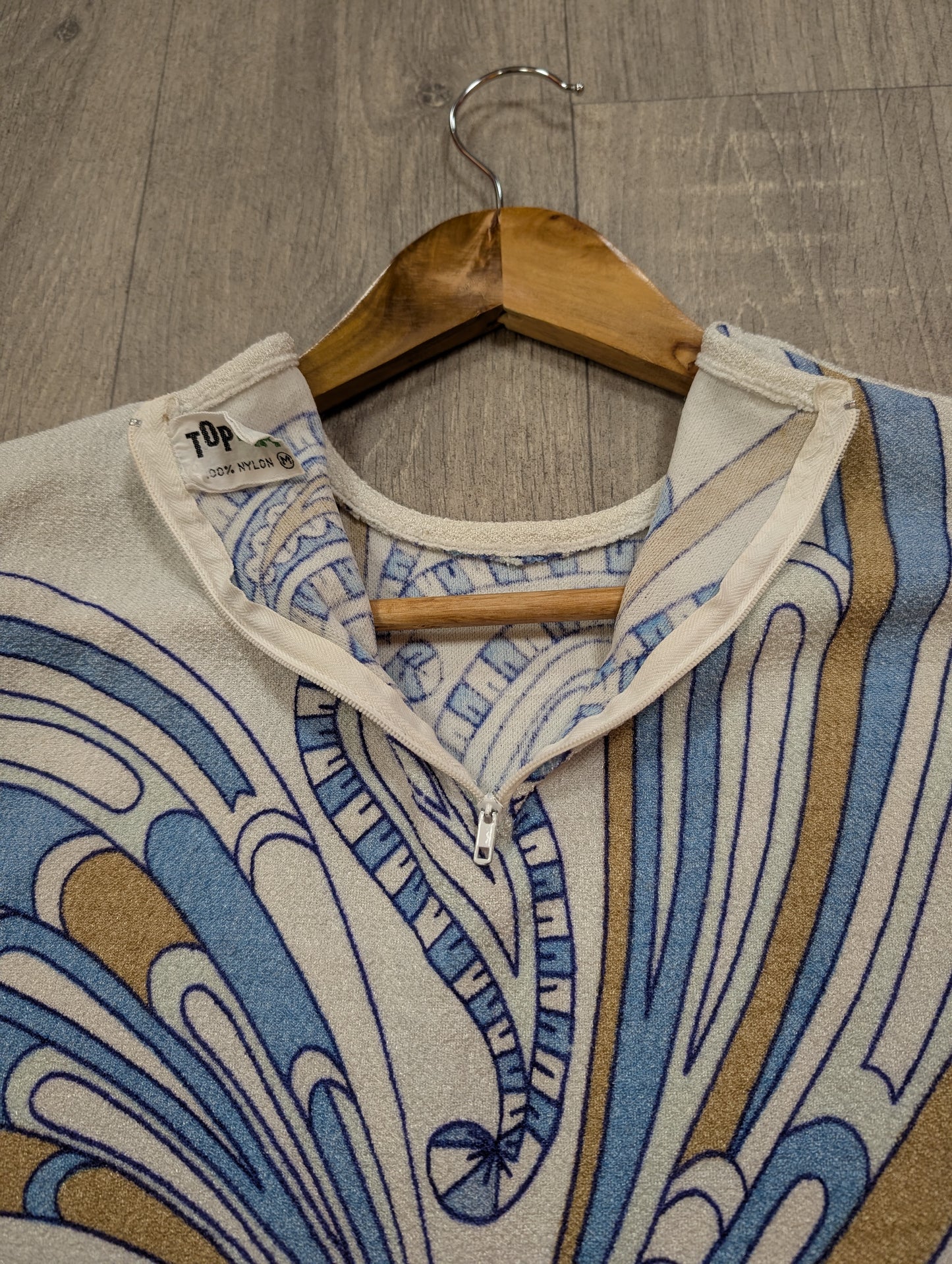 1960s Top Knit paisley psychedelic top - XS/S