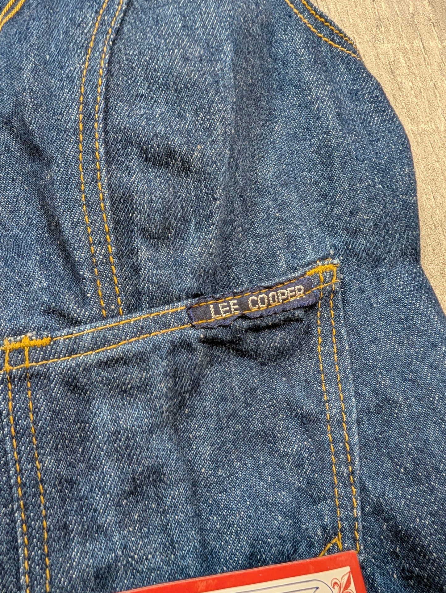 Deadstock 1970s Lee Cooper embroidered denim waistcoat - S/10