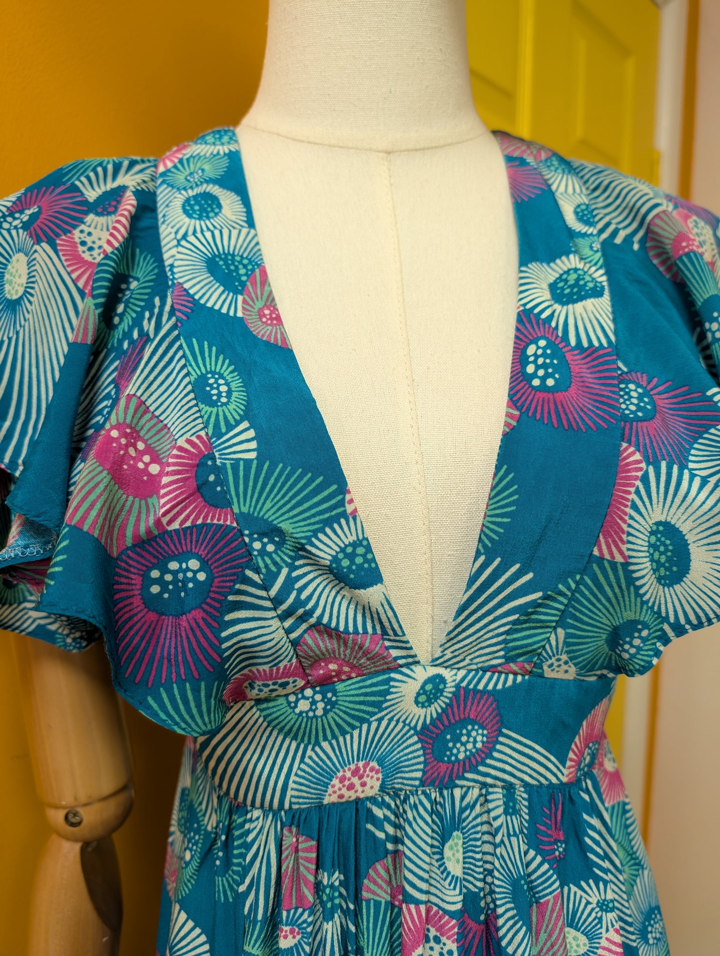 1970s Wallis rayon dress - XS/6