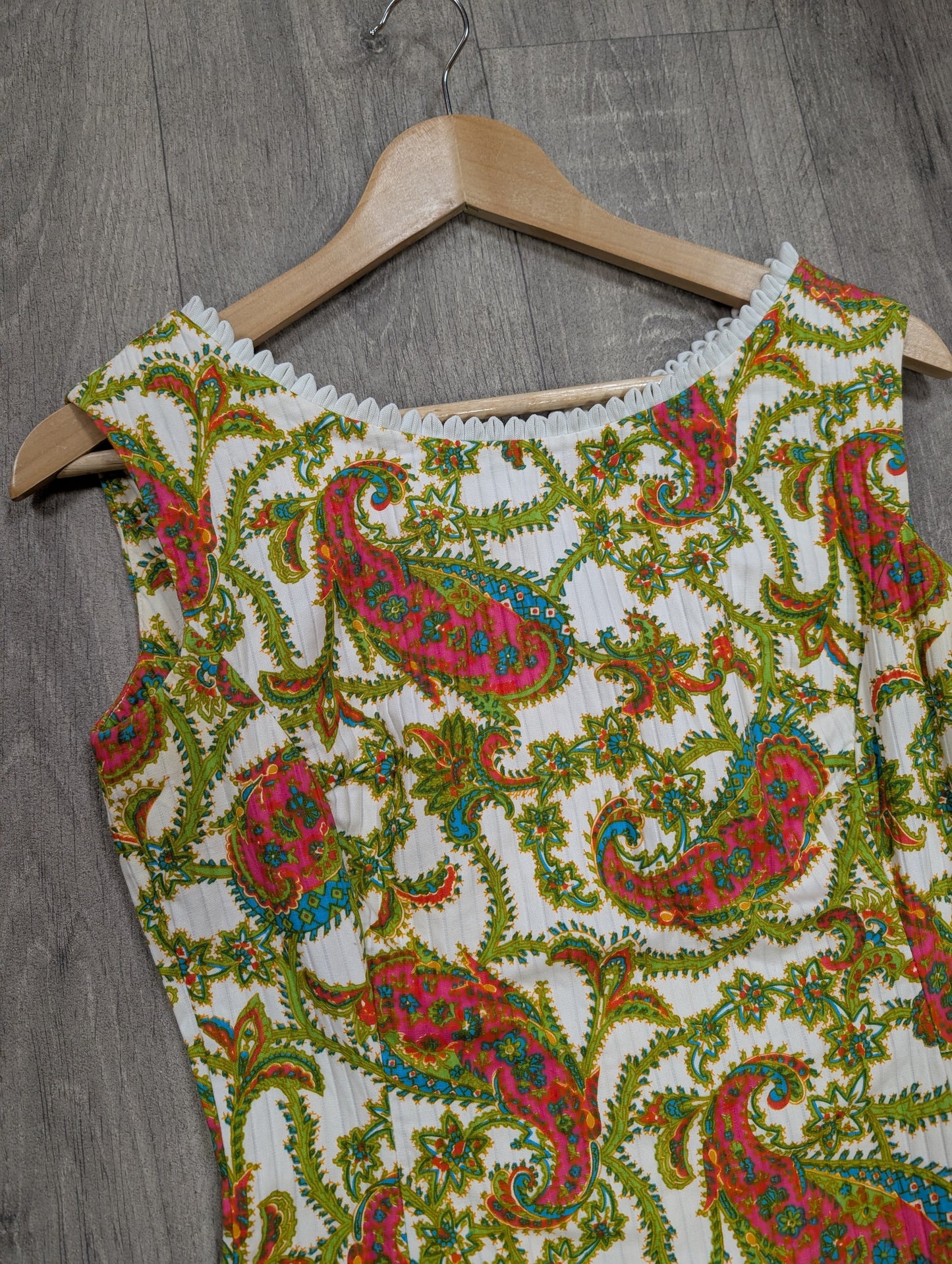 1960s Ladies Pride cotton paisley dress - S/8/10