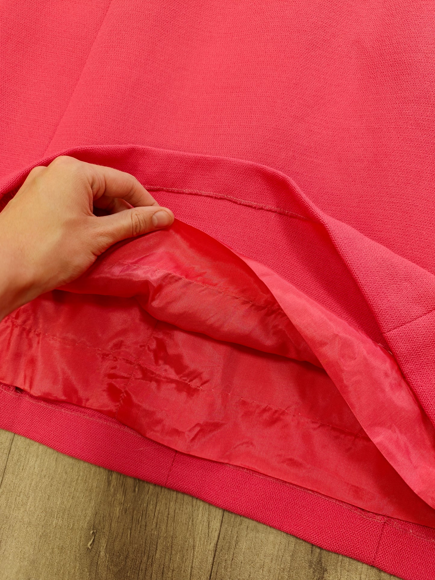 1960s Russell Stuart pink wool dress - M/L/14/16