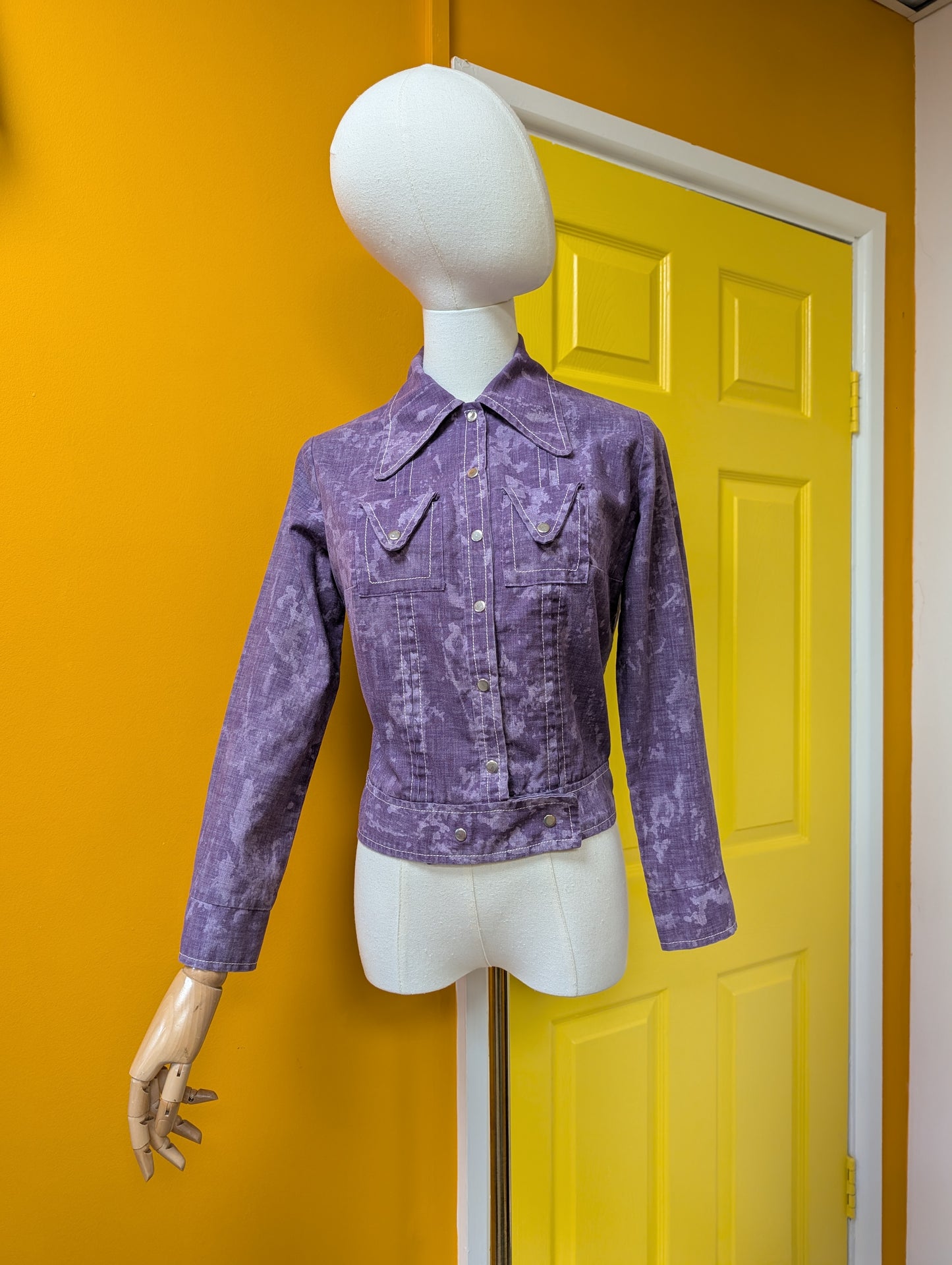 1970s Frills purple jacket - XS/S/6/8