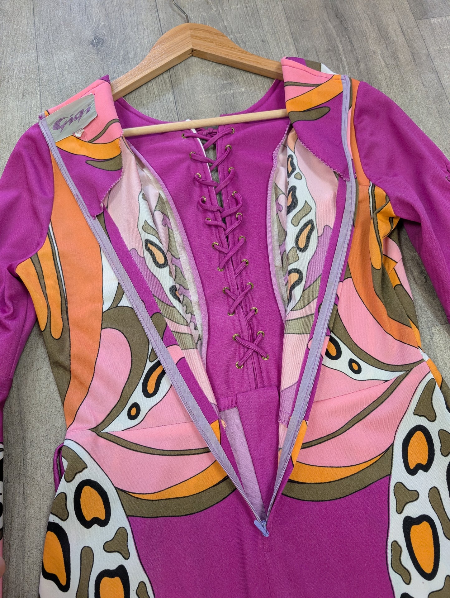 1970s Gigi psychedelic maxi dress - M/12/14