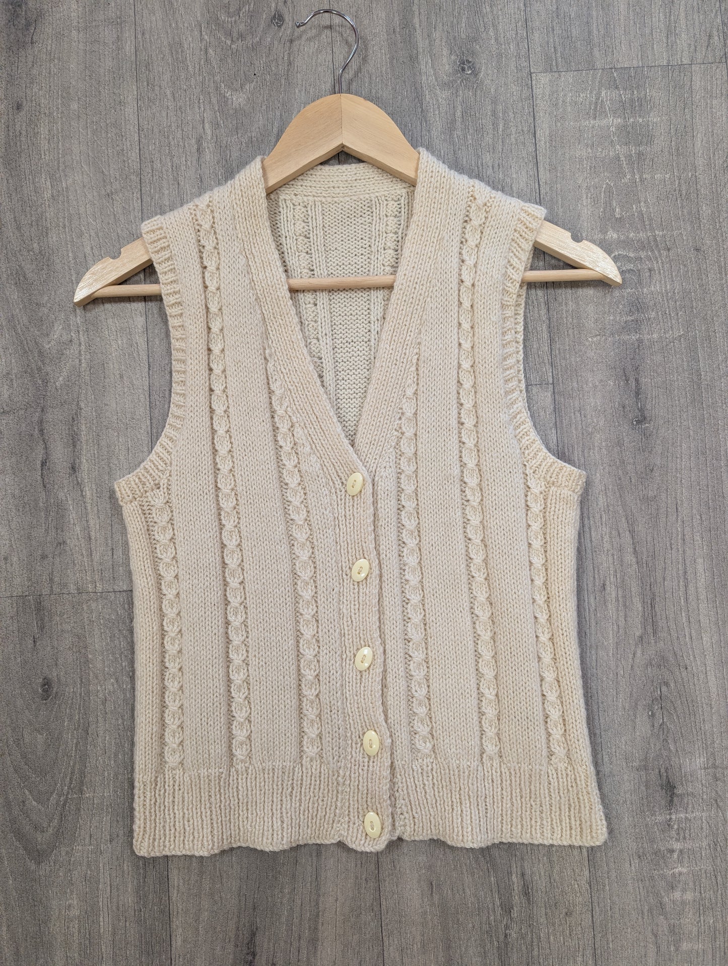Hand knitted waistcoat/vest - XS/S