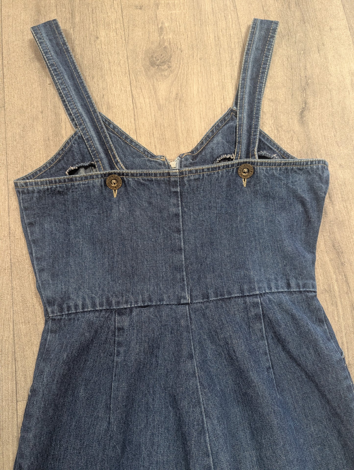 1970s Foxmoor denim zip front jumpsuit - XS/6