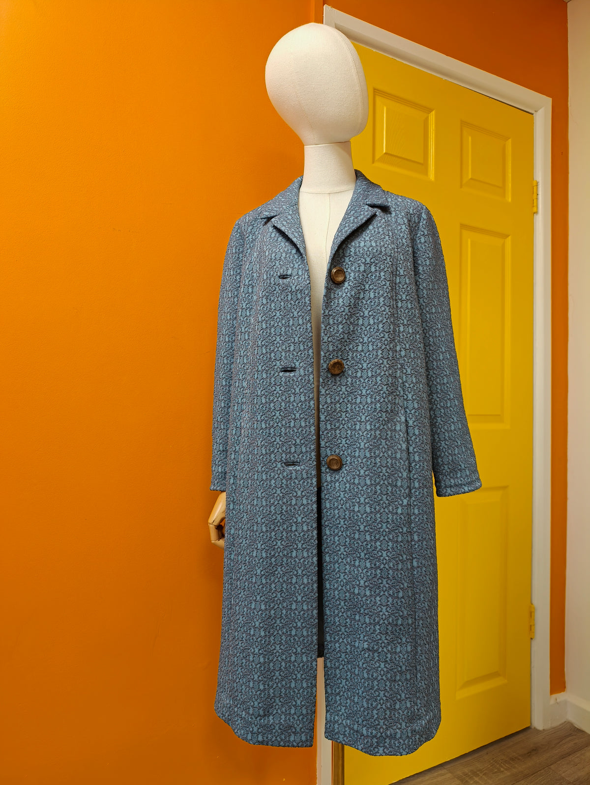 1960s D L Barron crimplene coat - M