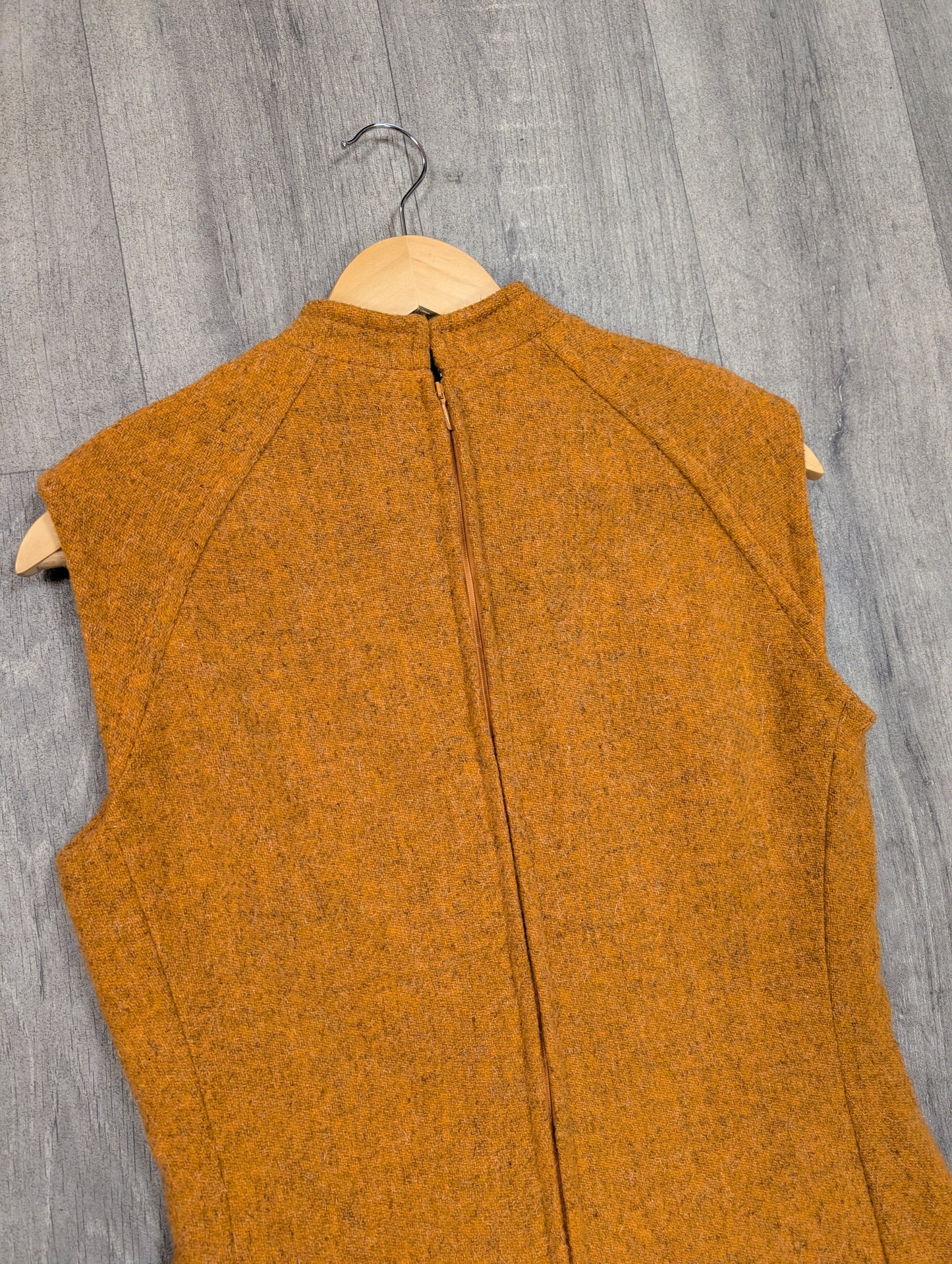 1960s Carvale orange wool dress - S/10